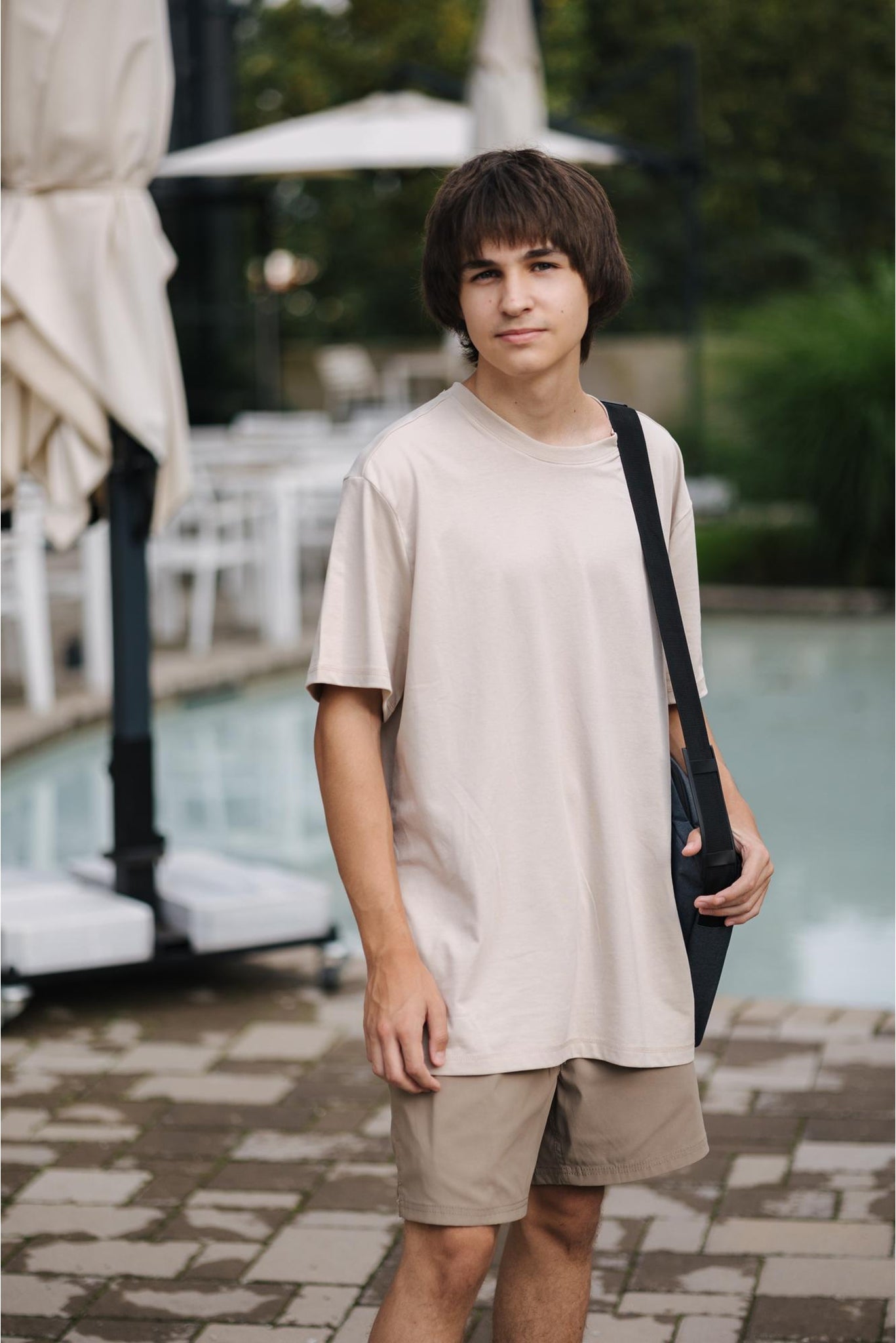 Men's Muddy Taupe Oversized T-shirt 002