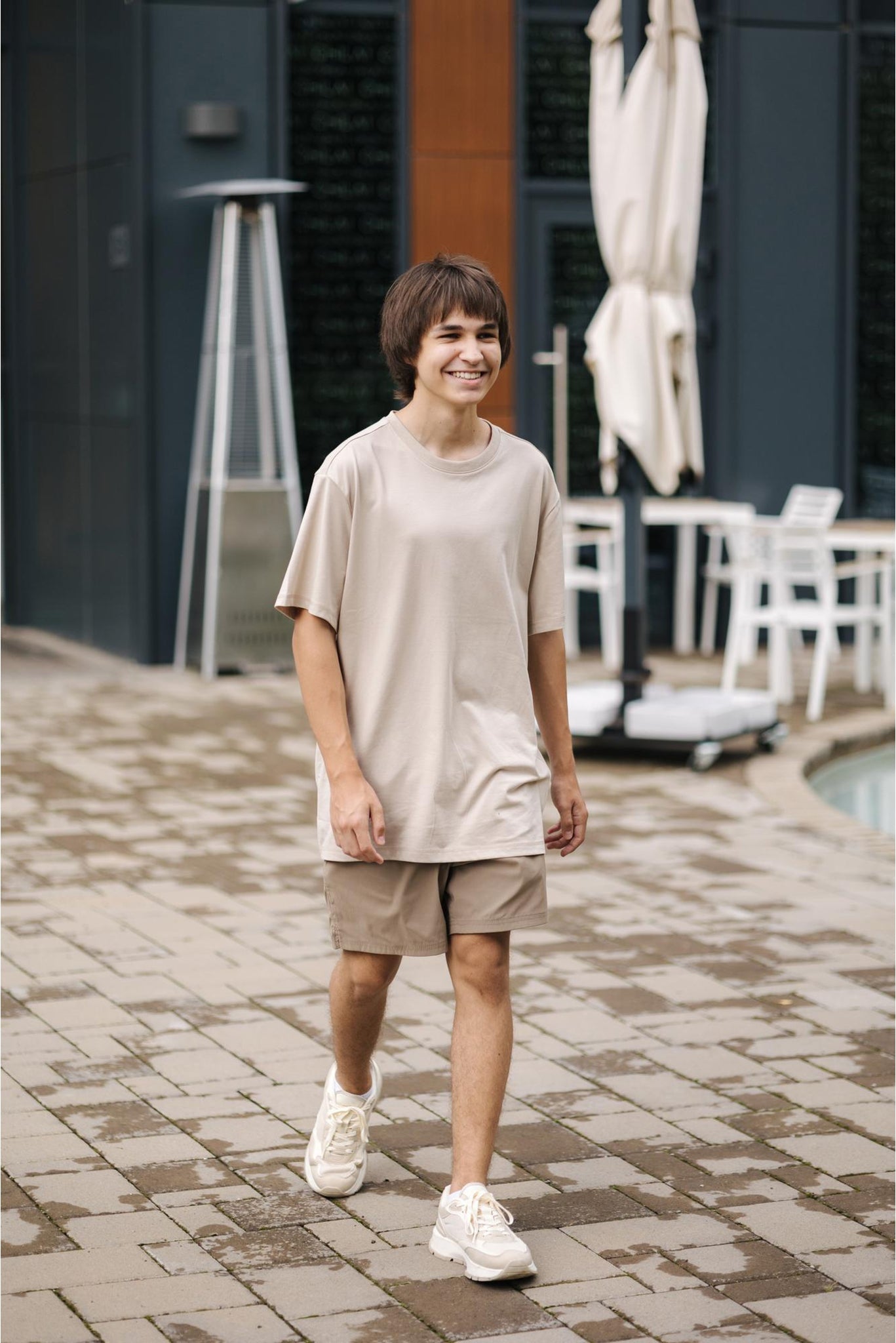 Men's Muddy Taupe Oversized T-shirt 003