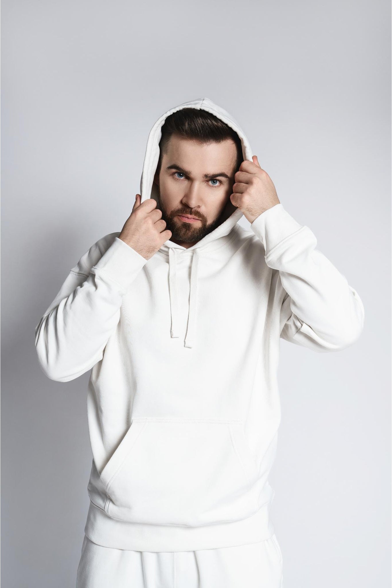 Men's White Elegance Hoodie 002