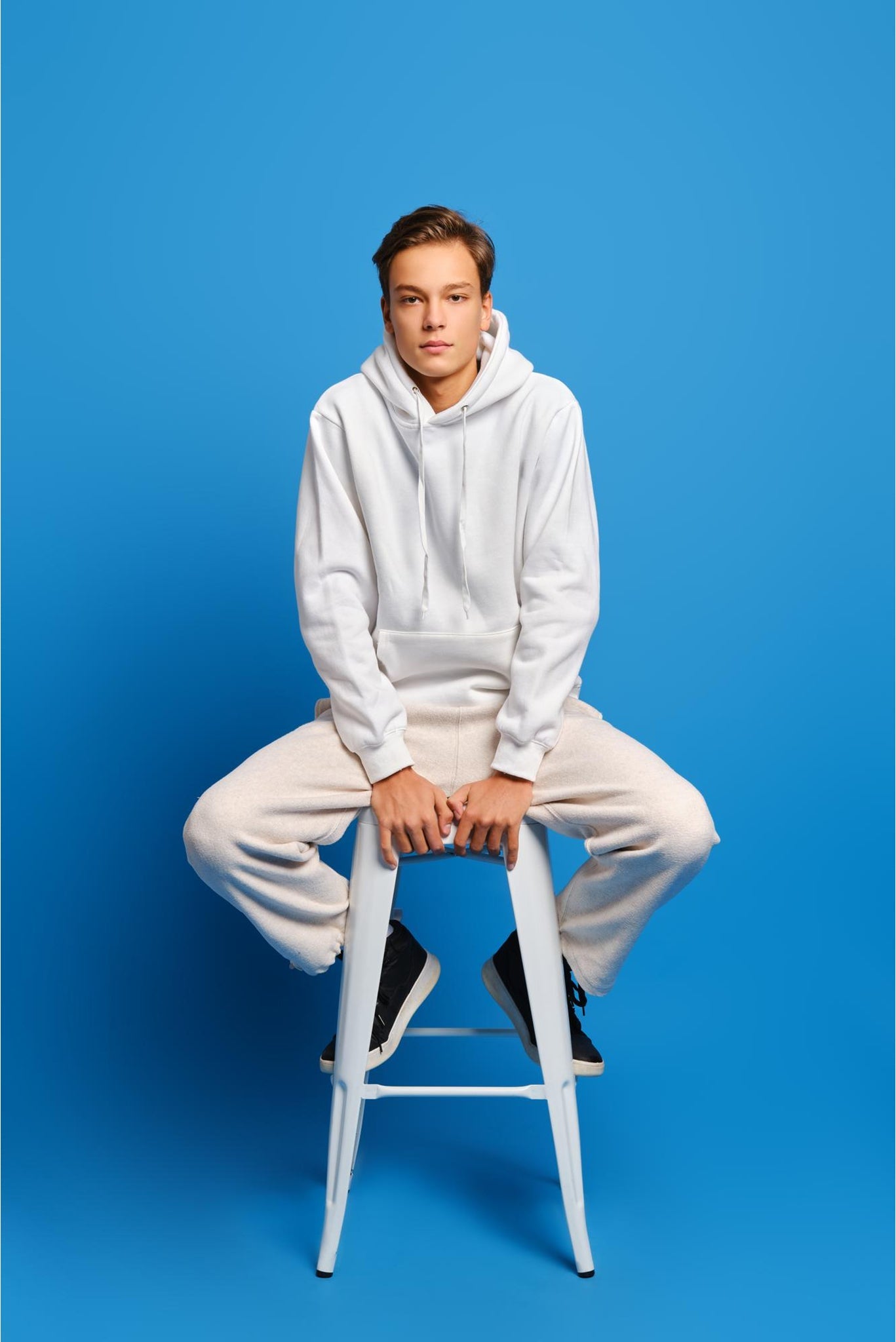 Men's White Elegance Hoodie 004