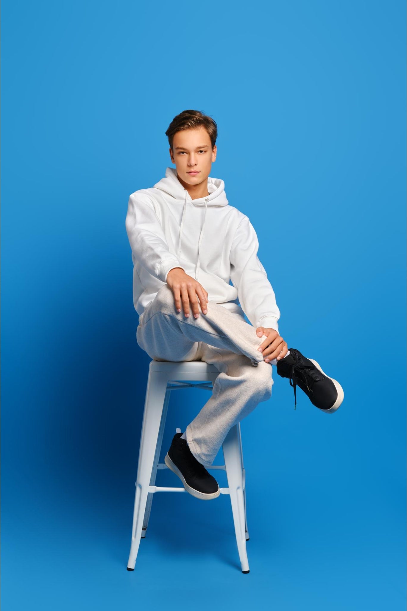 Men's White Elegance Hoodie 005