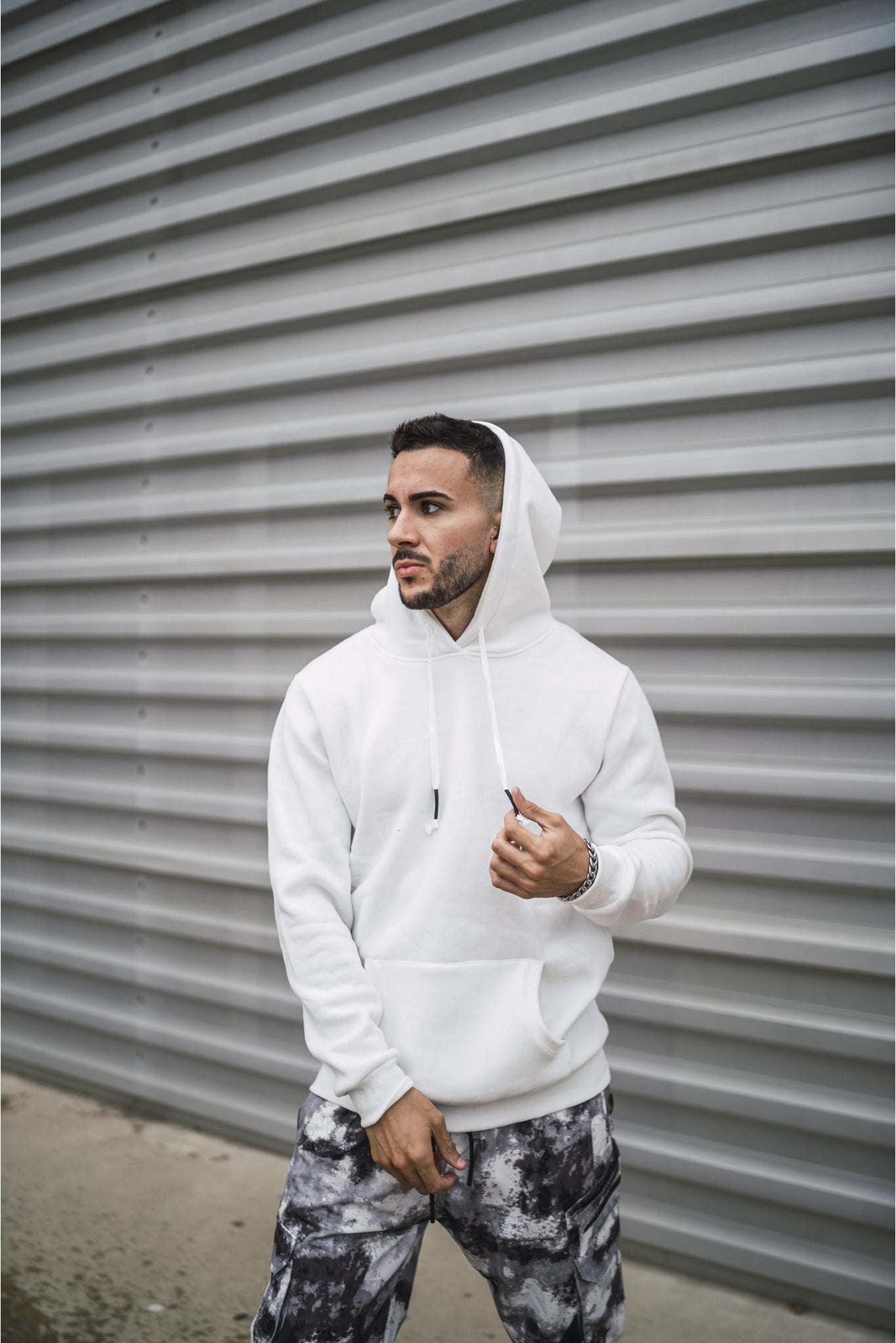 Men's White Elegance Hoodie 007