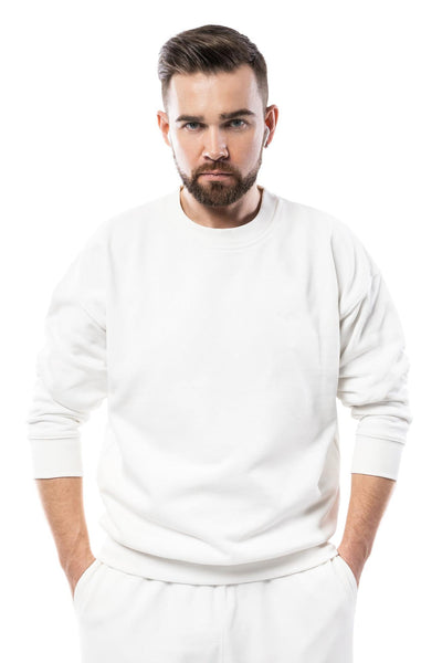 メンズウェア #GENTLEMAN CREW SWEAT - WHITE - Buy Men's White Sweatshirt for Men Online at No Other Day