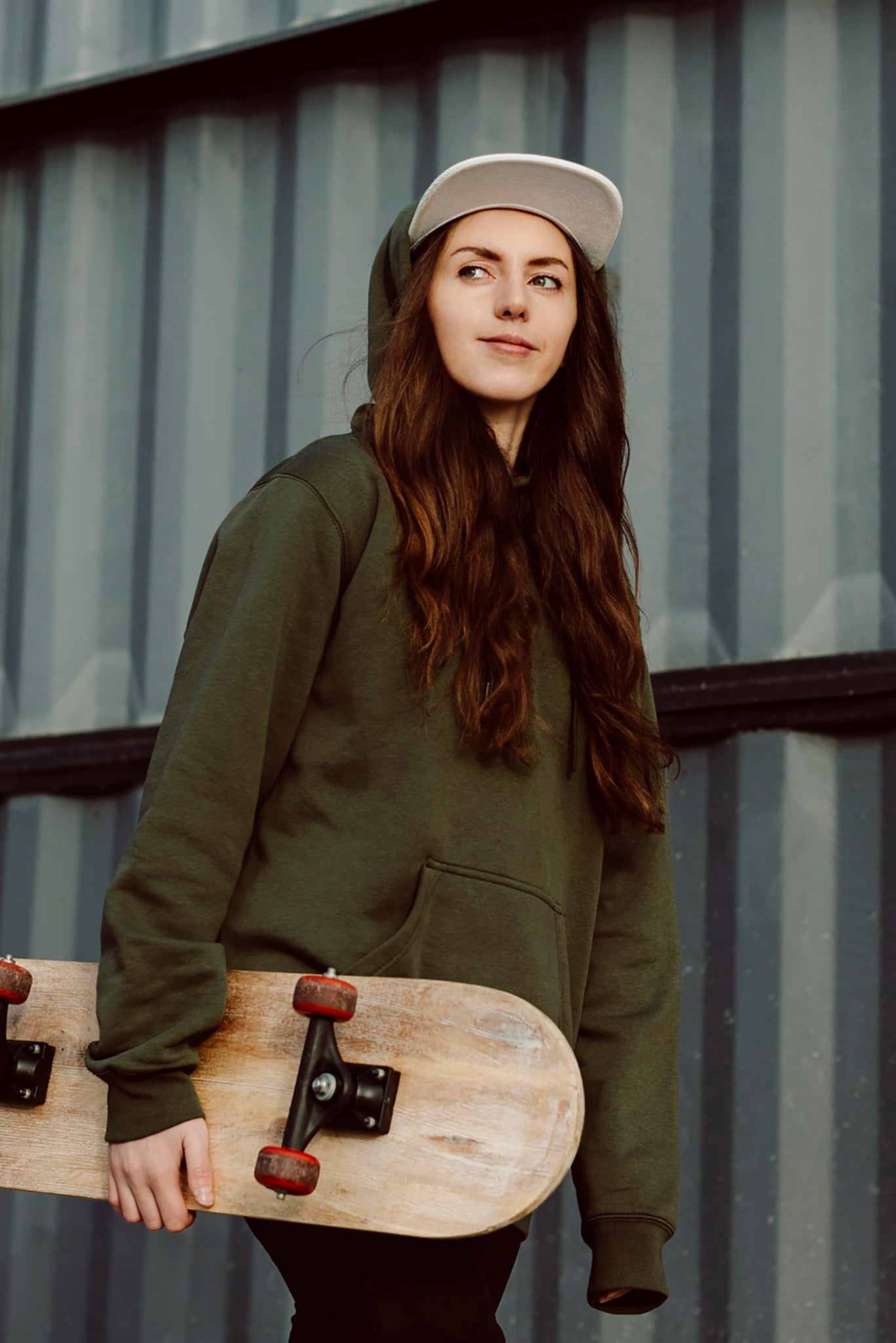 Women's Olive Green Hoodie 003