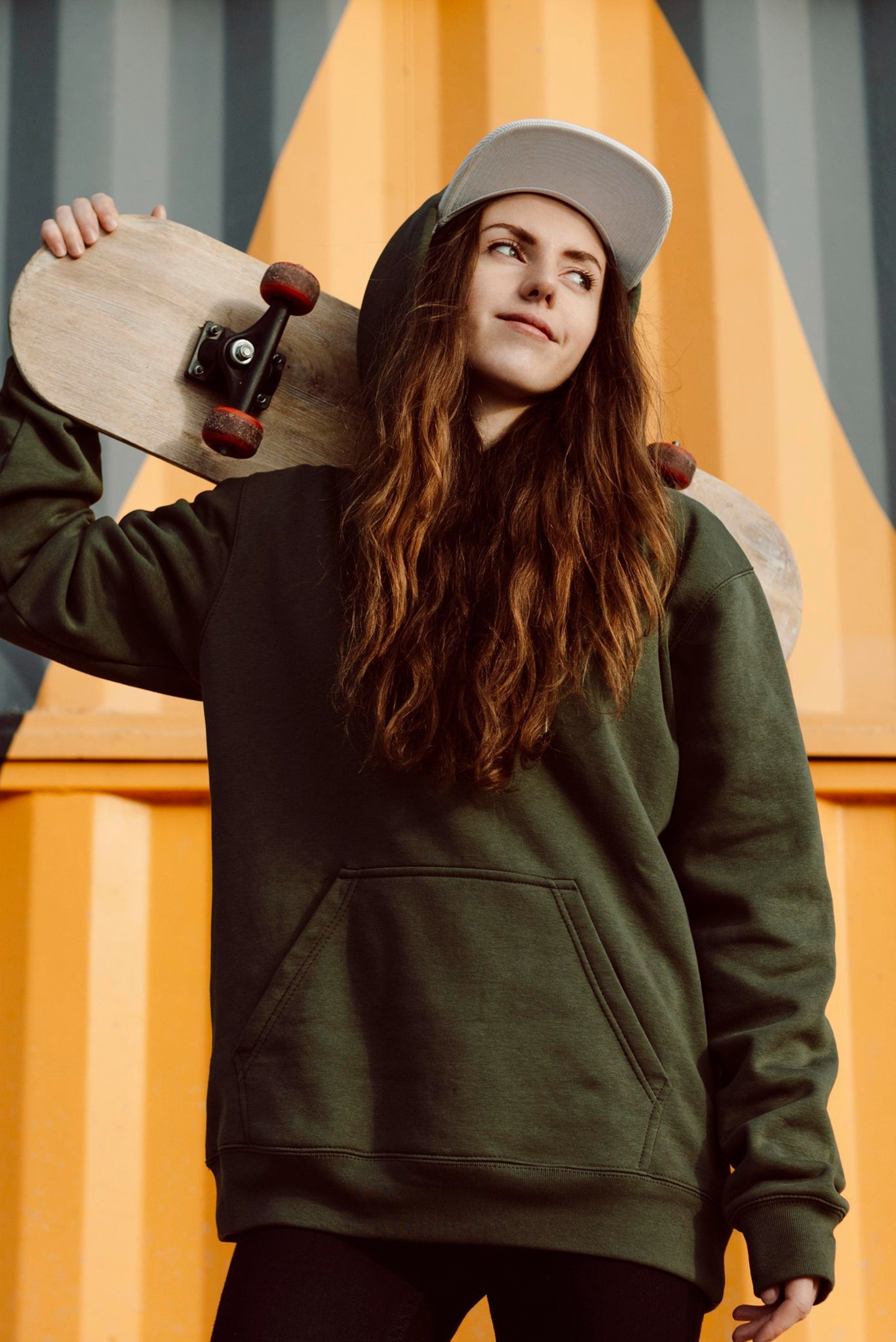 Women's Olive Green Hoodie 004