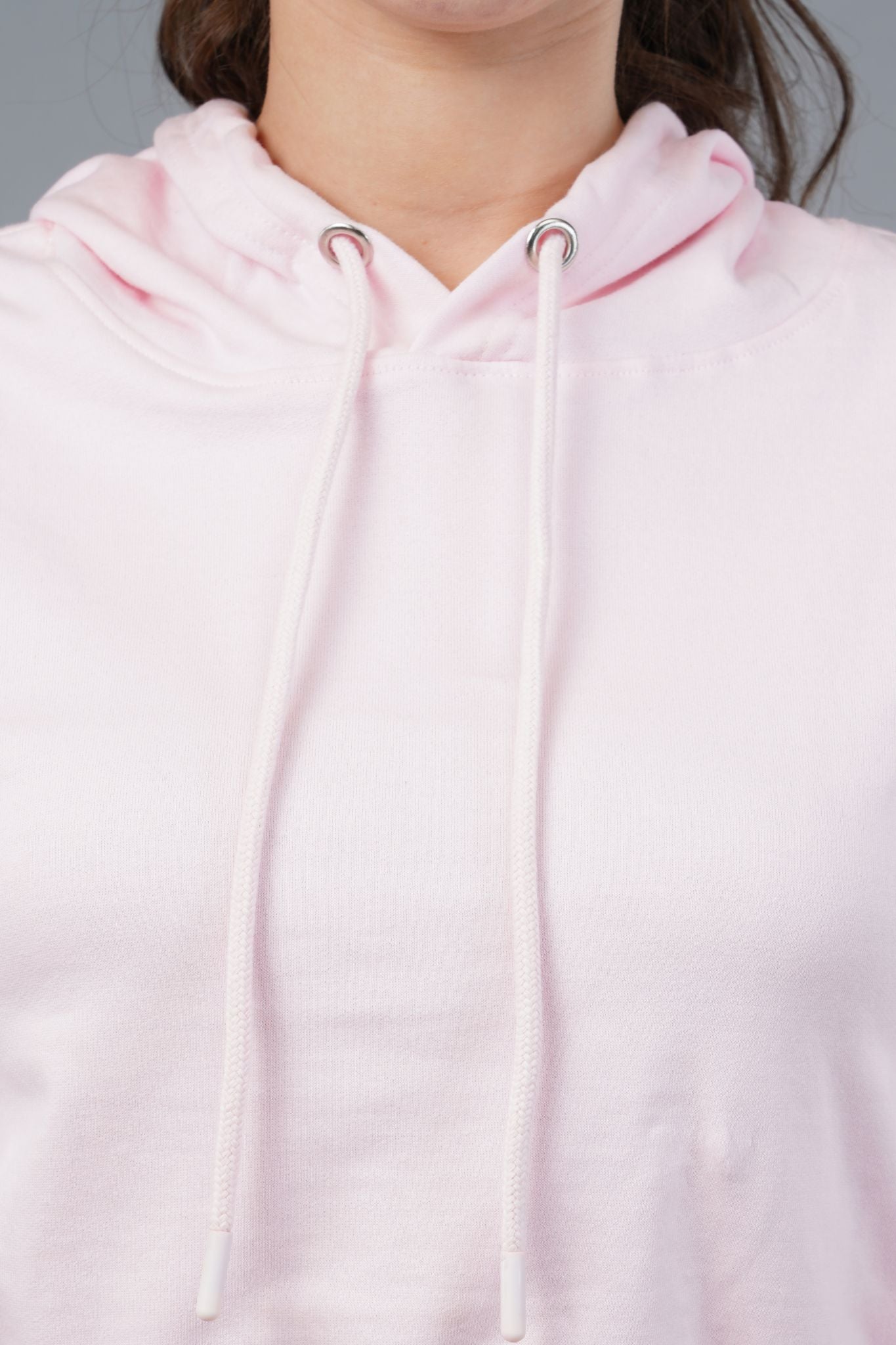 Women's Soft Pink Bliss Crop Hoodie 004