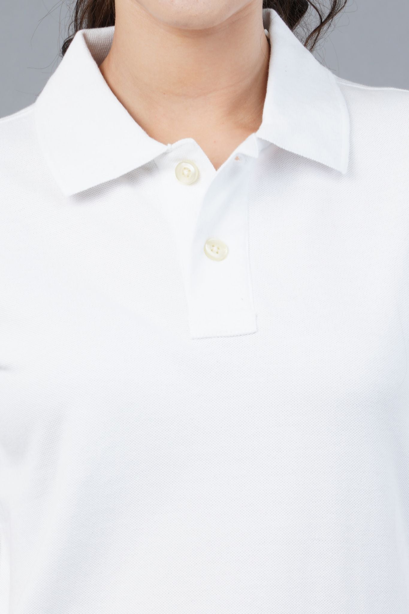 Women's White Elegance Polo T-shirt 004