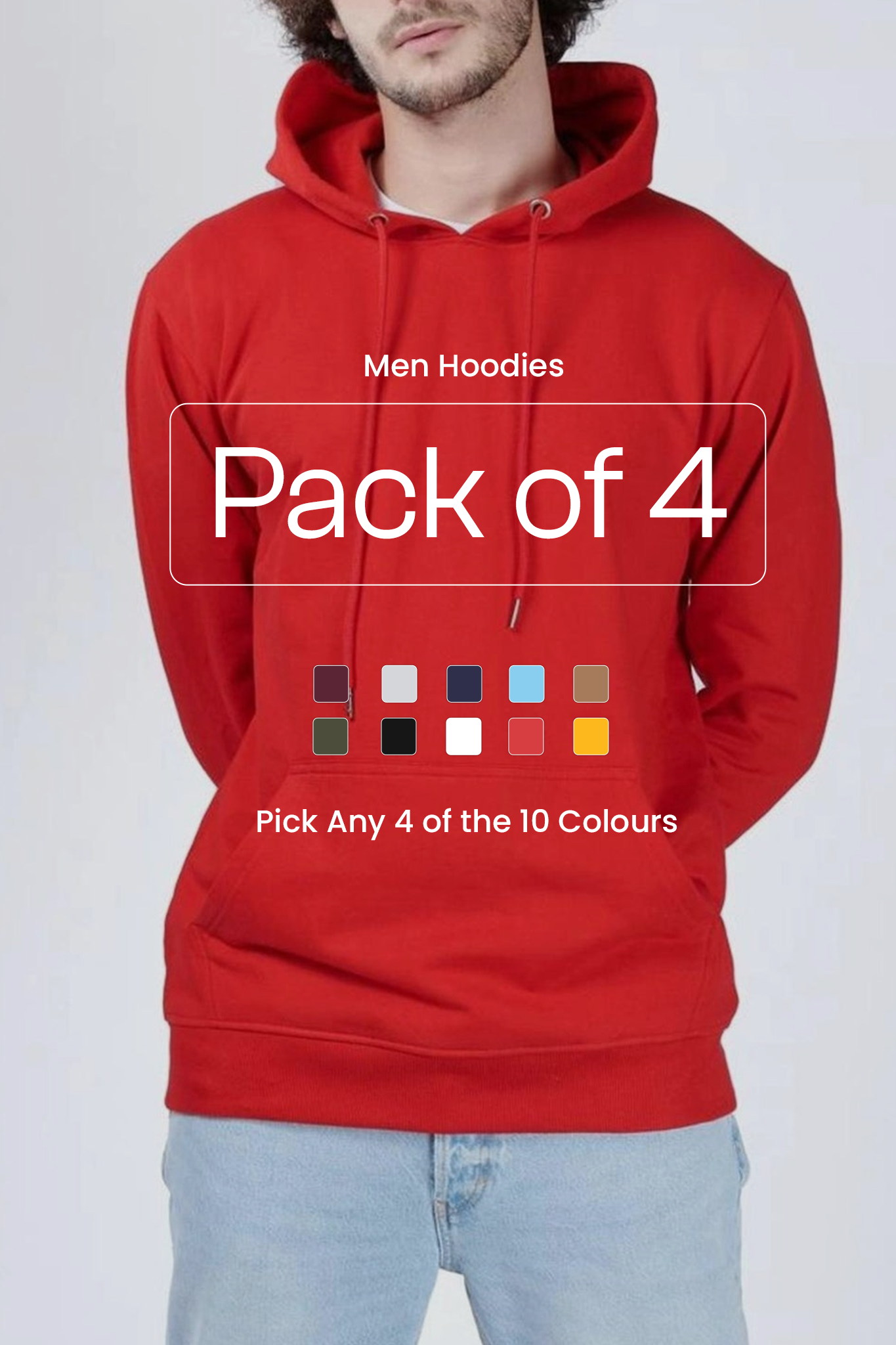 Pack of 4 Men Hoodies 001