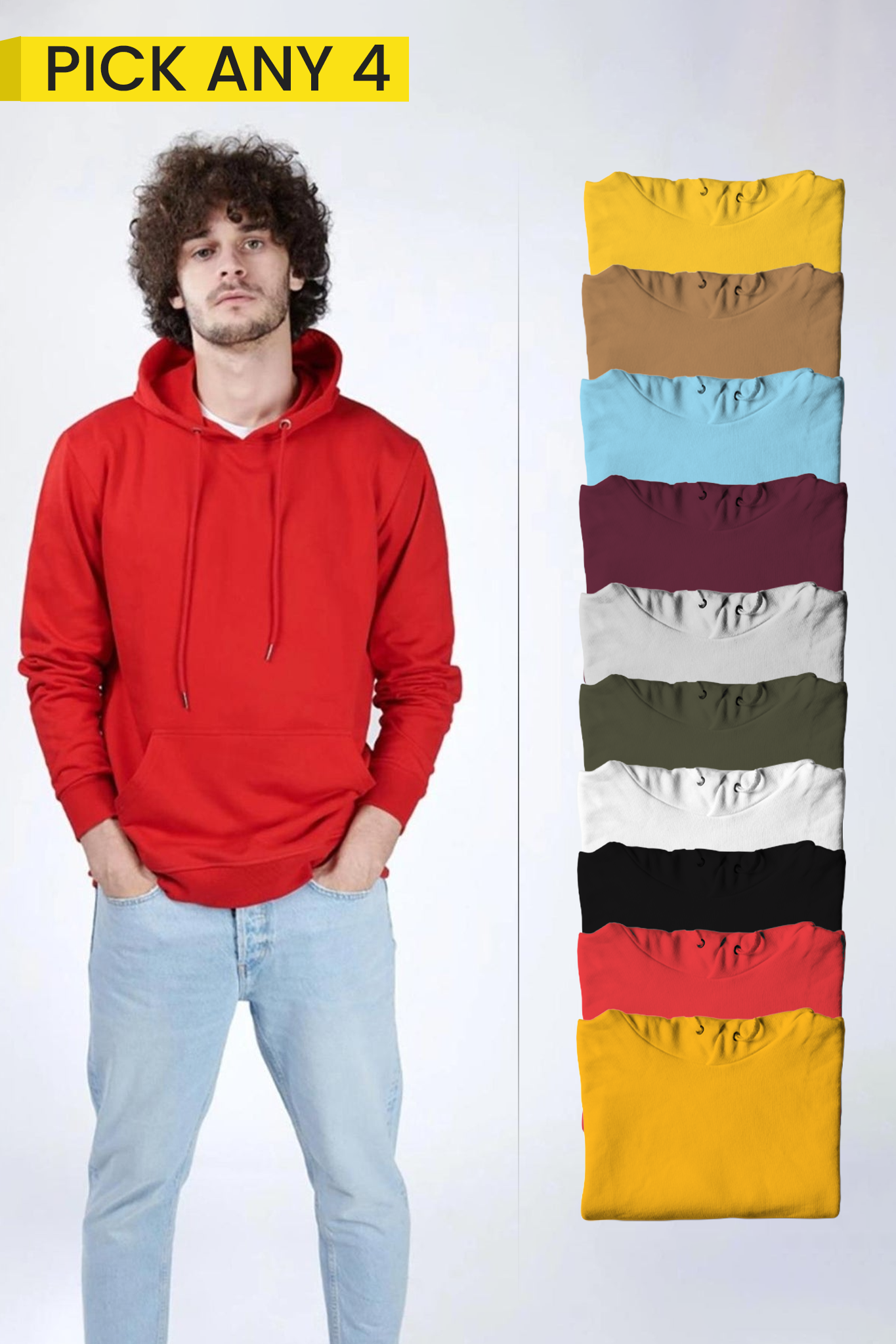 Pack of 4 Men Hoodies 003