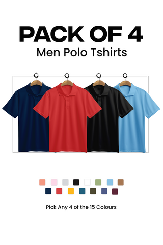 Pack of 4 Men Polo T-shirts 001