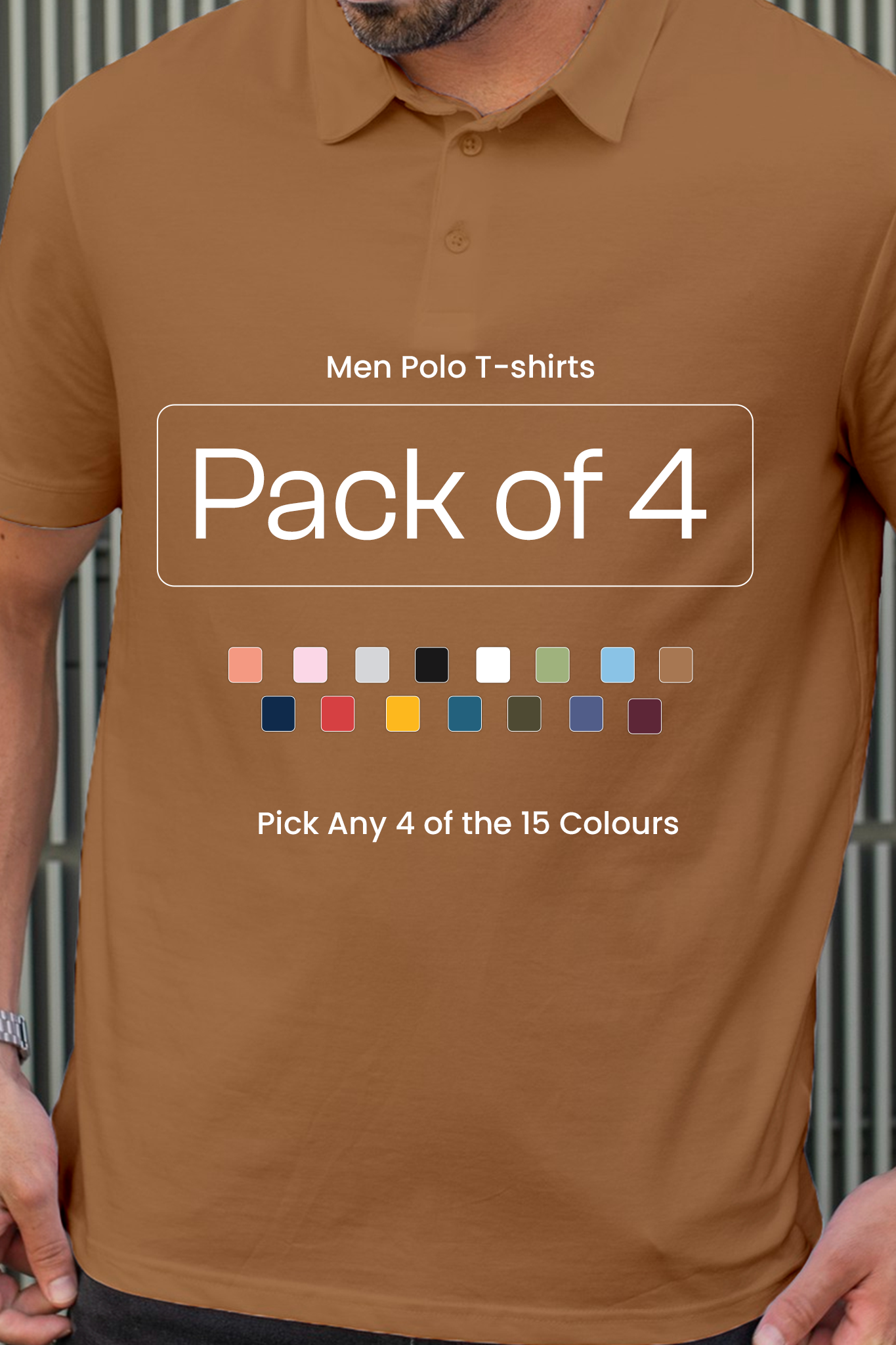 Pack of 4 Men Polo T-shirts 002