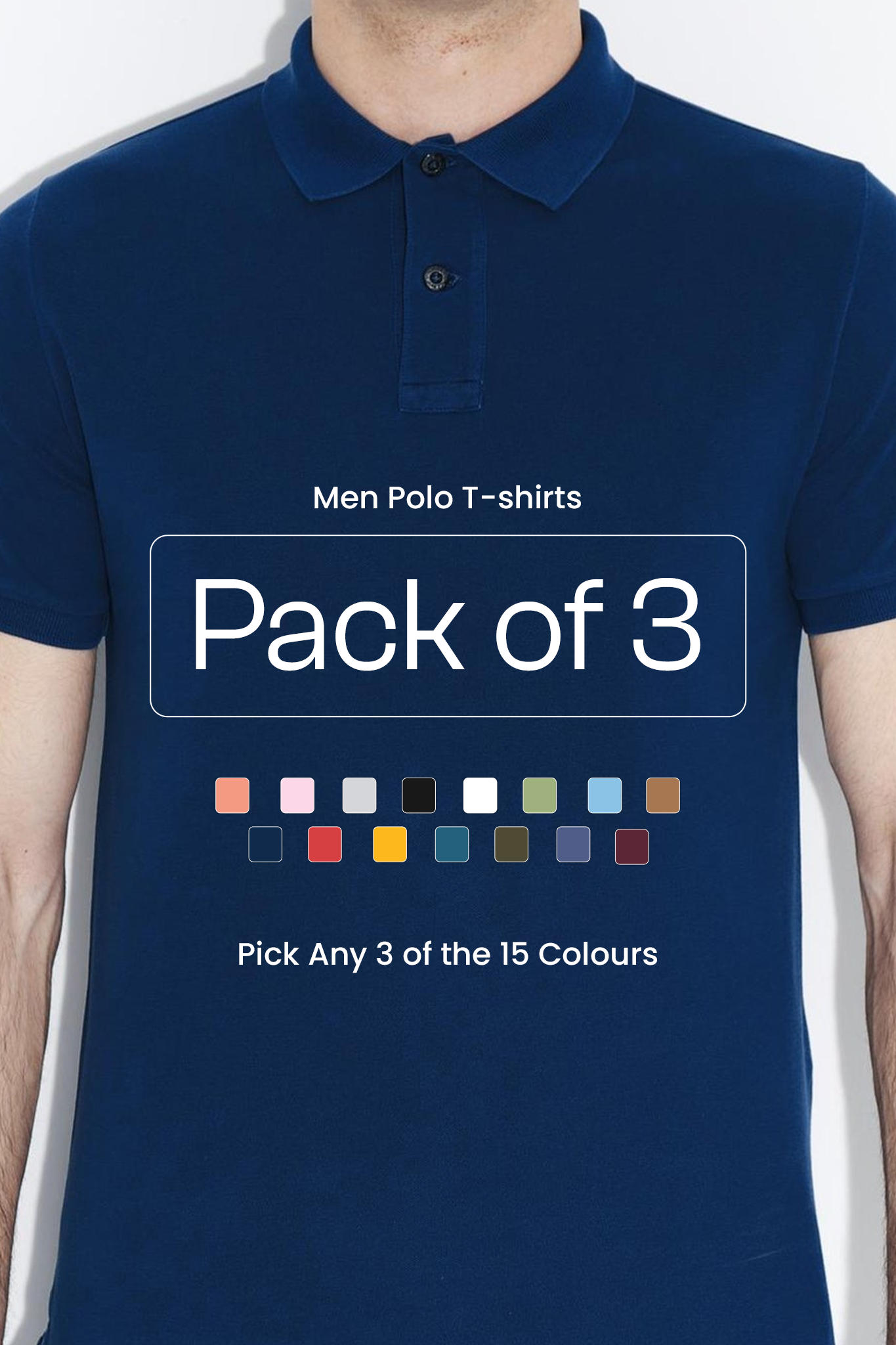 Pack of 3 Men Polo T-shirts 001