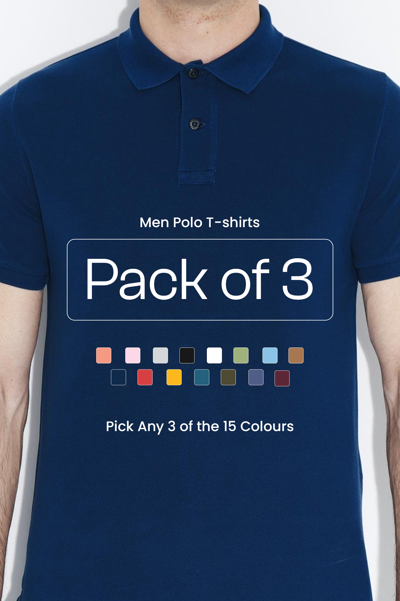 3 color polo shirts online