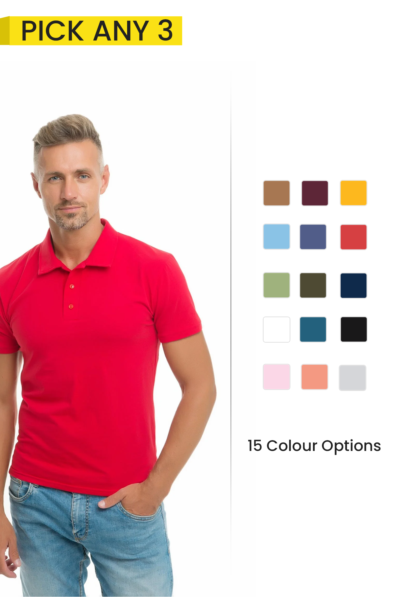 Pack of 3 Men Polo T-shirts 004