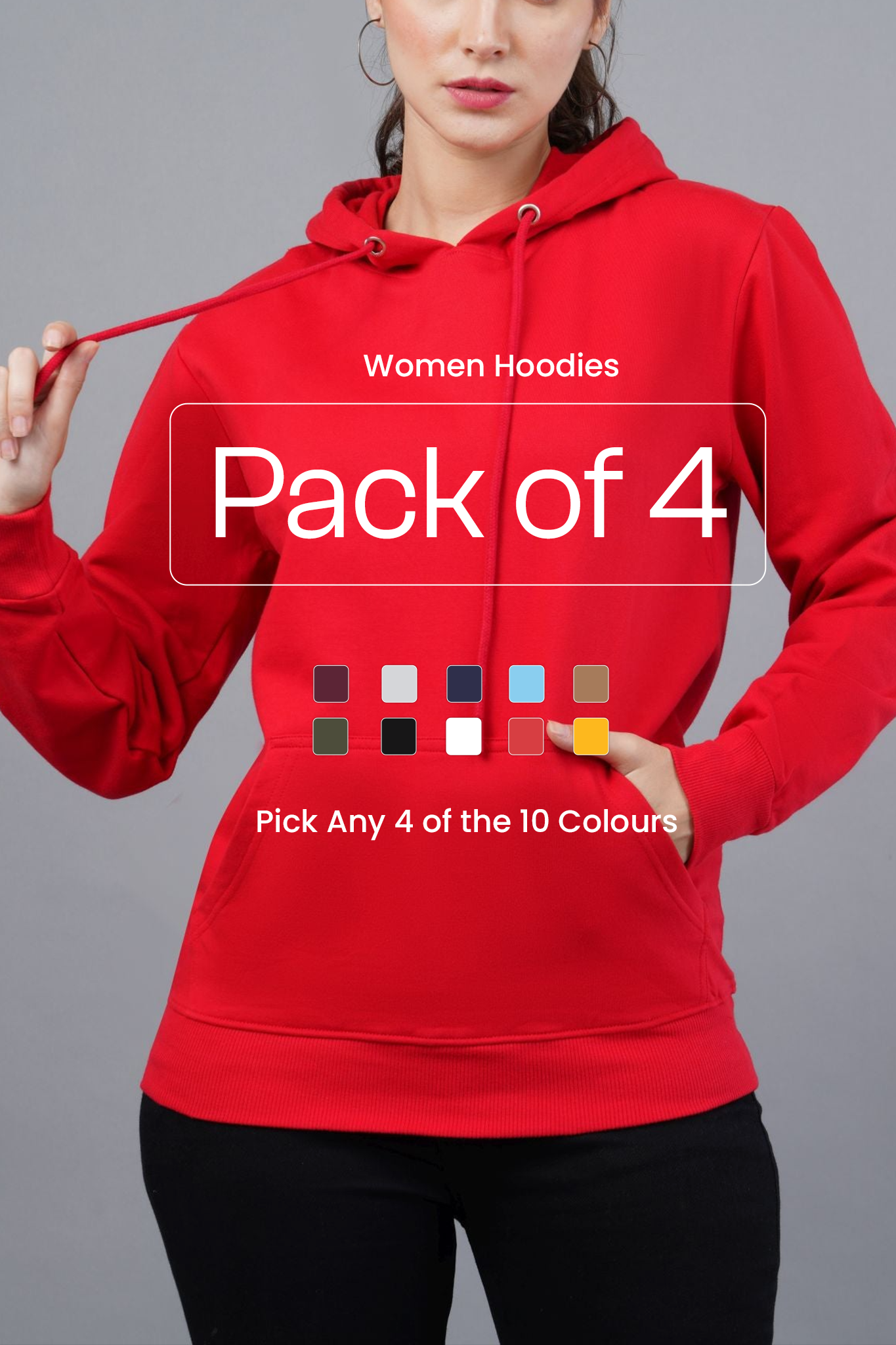 Pack of 4 Women Hoodies 002