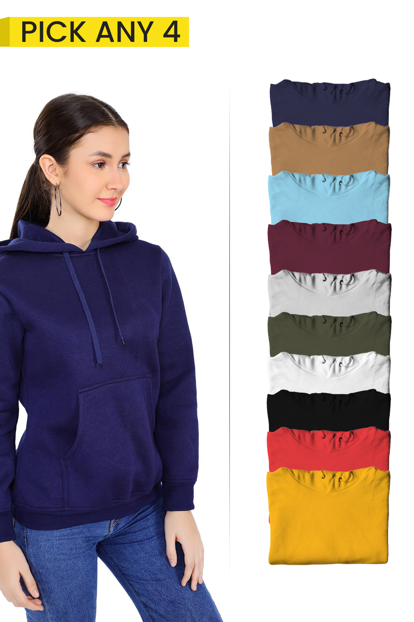 Pack of 4 Women Hoodies 003