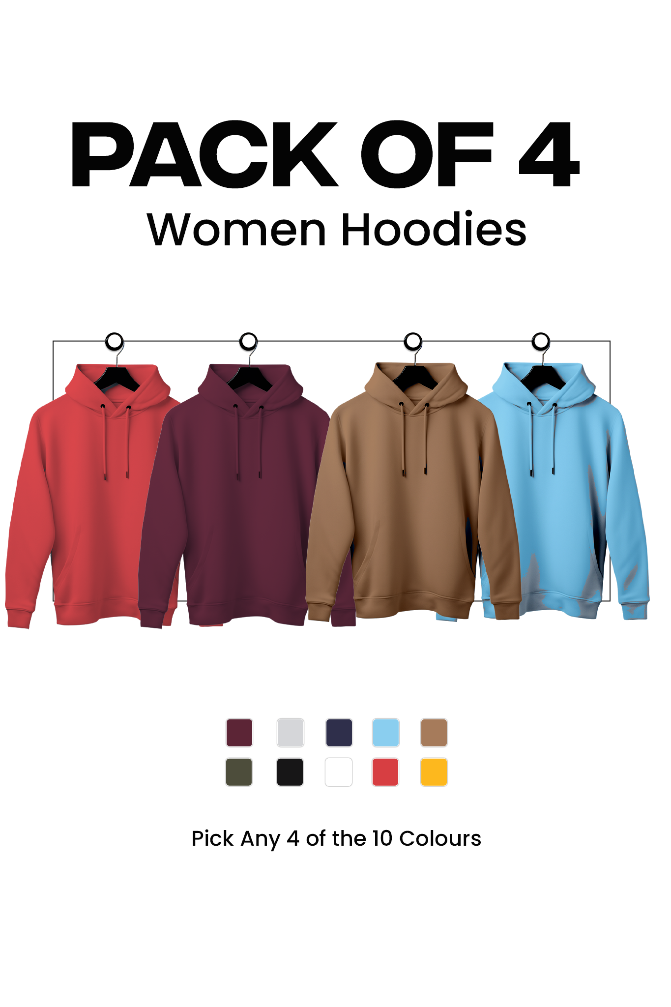 Pack of 4 Women Hoodies 4