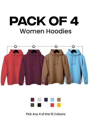 Pack of 4 Women Hoodies 001