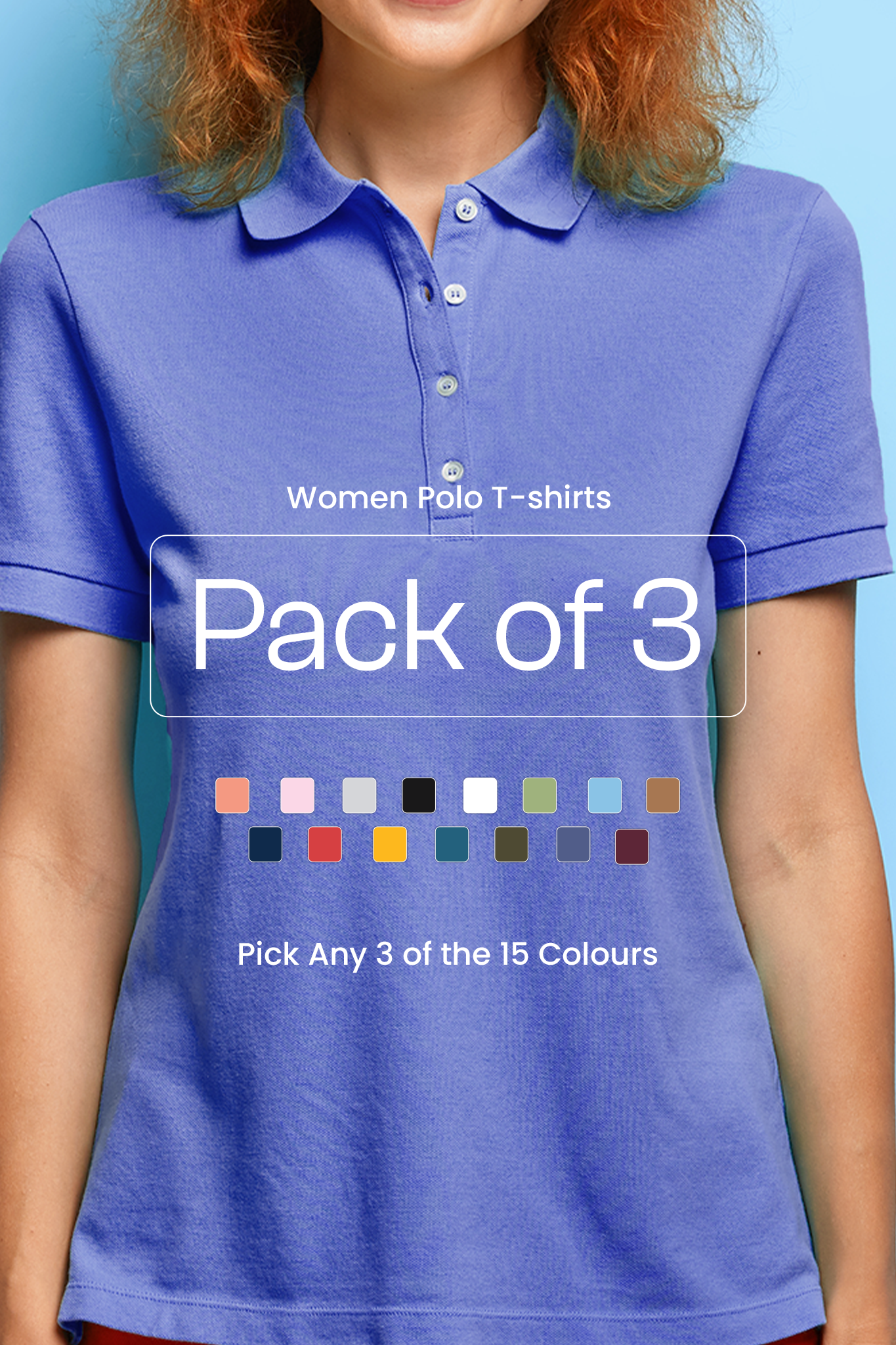 Pack of 3 Women Polo T-shirts 003