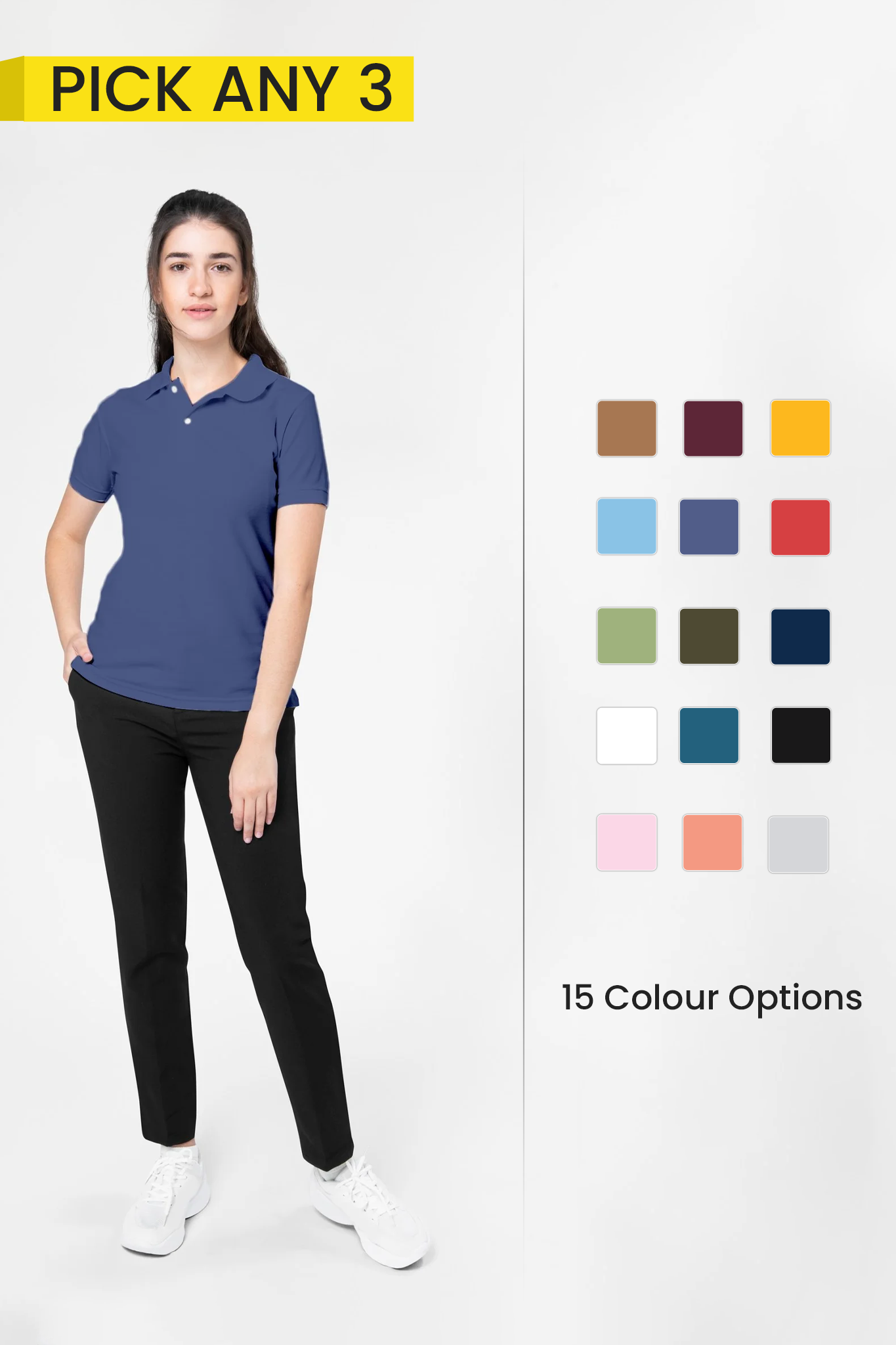 Pack of 3 Women Polo T-shirts 004