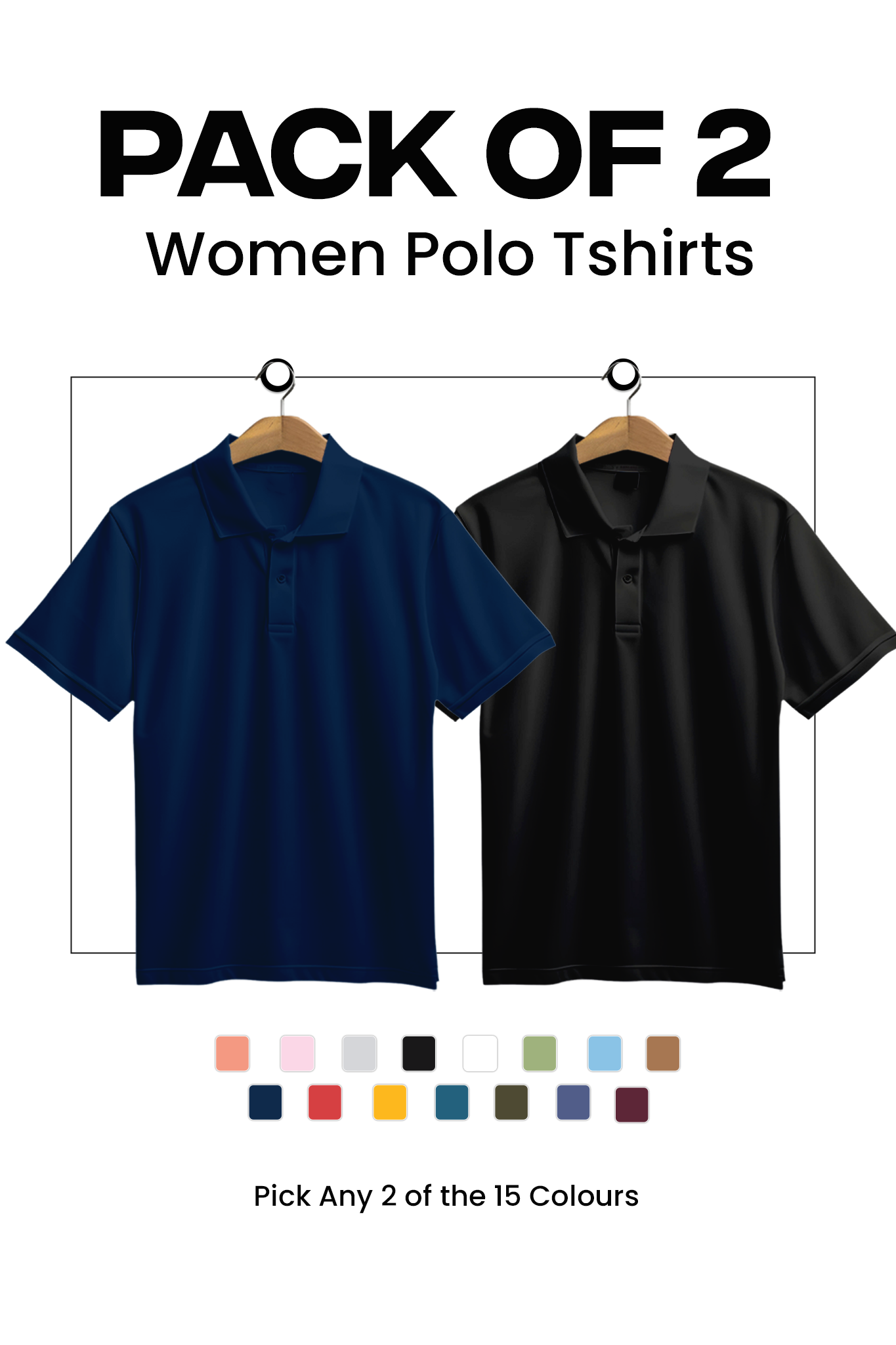 Pack of 2 Women Polo T-shirts 002