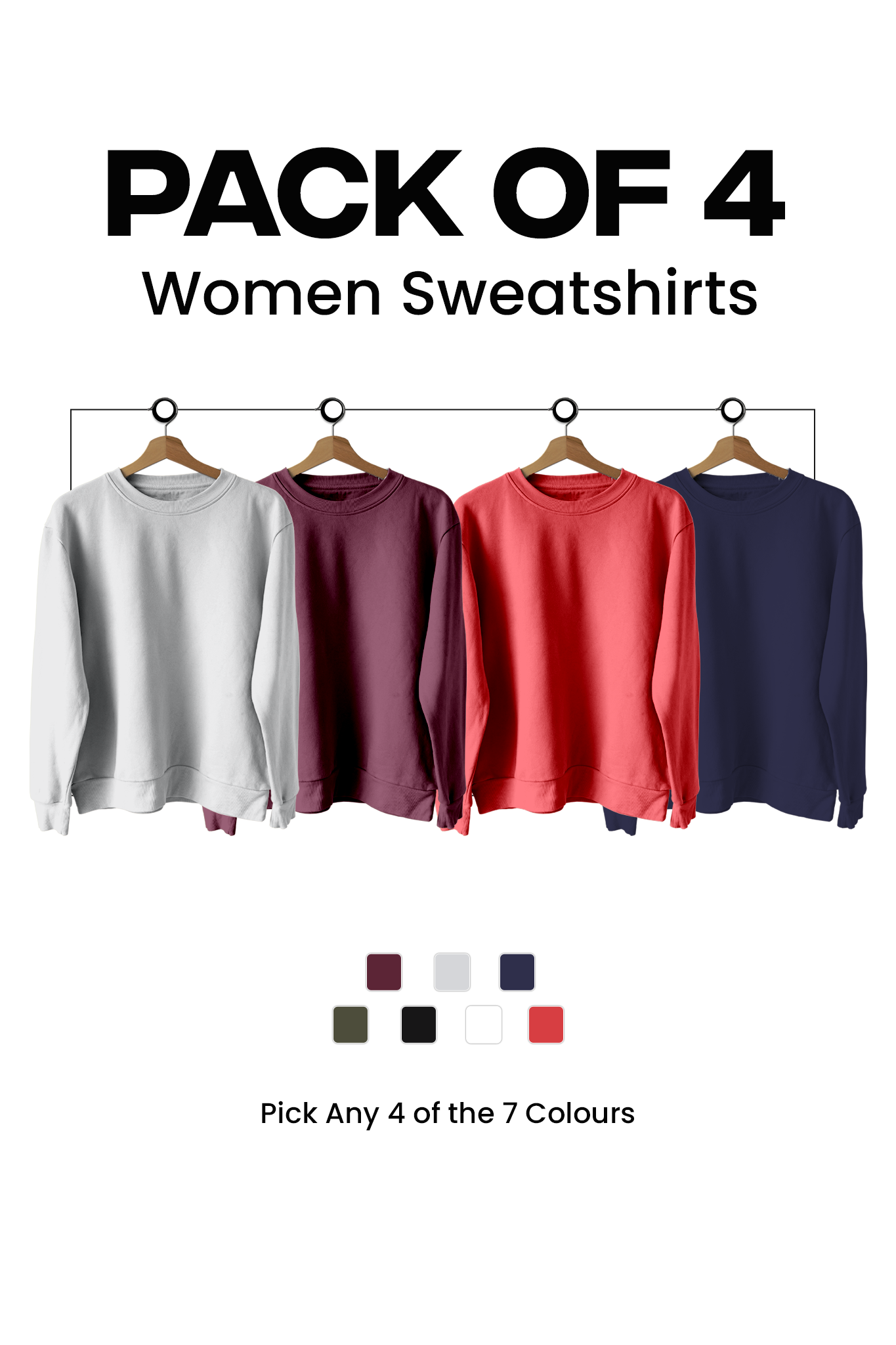 Pack of 4 Women Sweatshirts 002