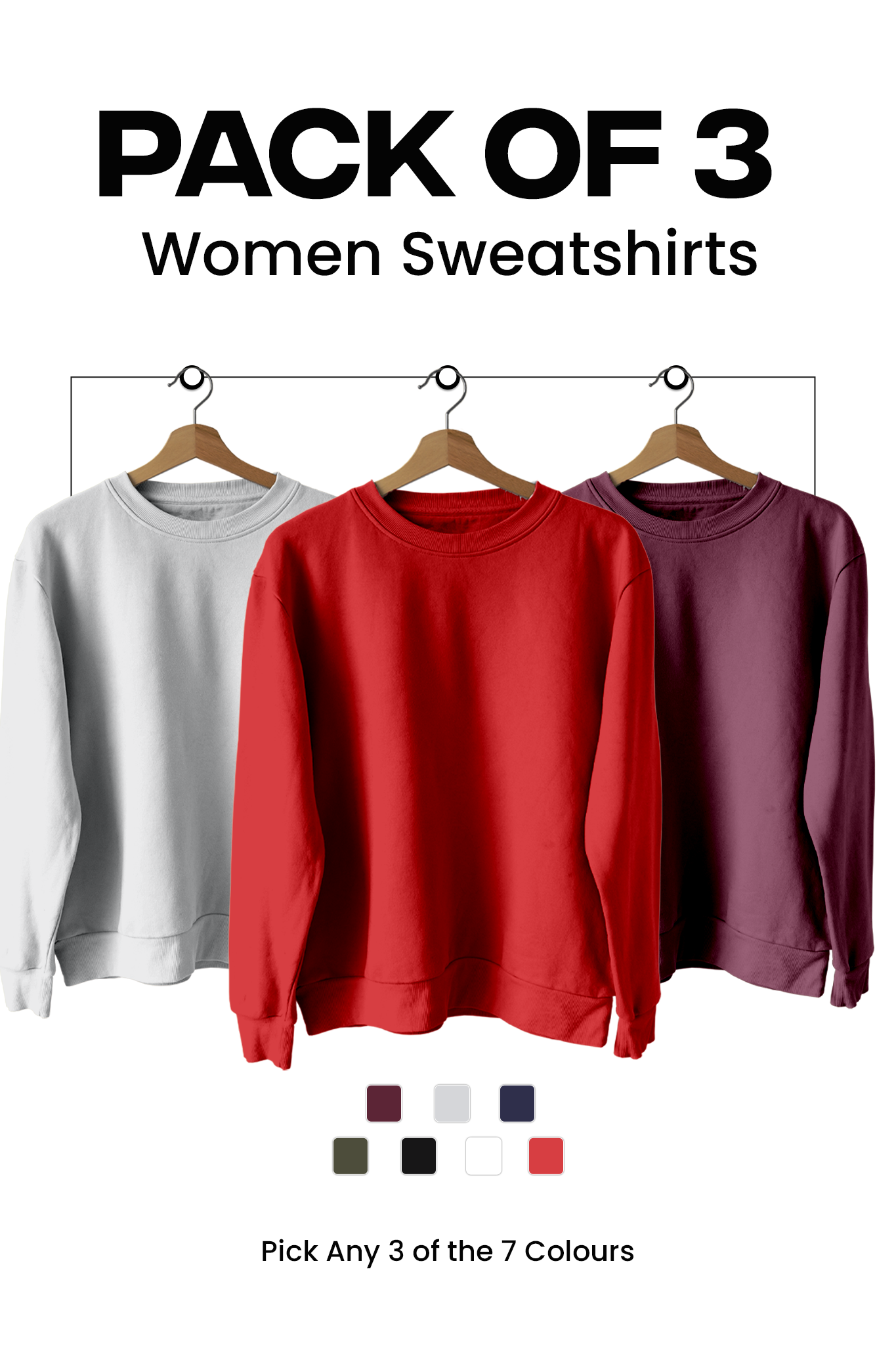 Pack of 3 Women Sweatshirts