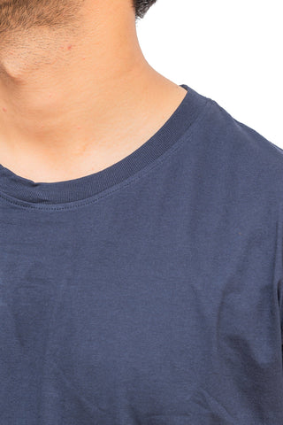 Men's Dark Navy Blue Plain T-shirt 001