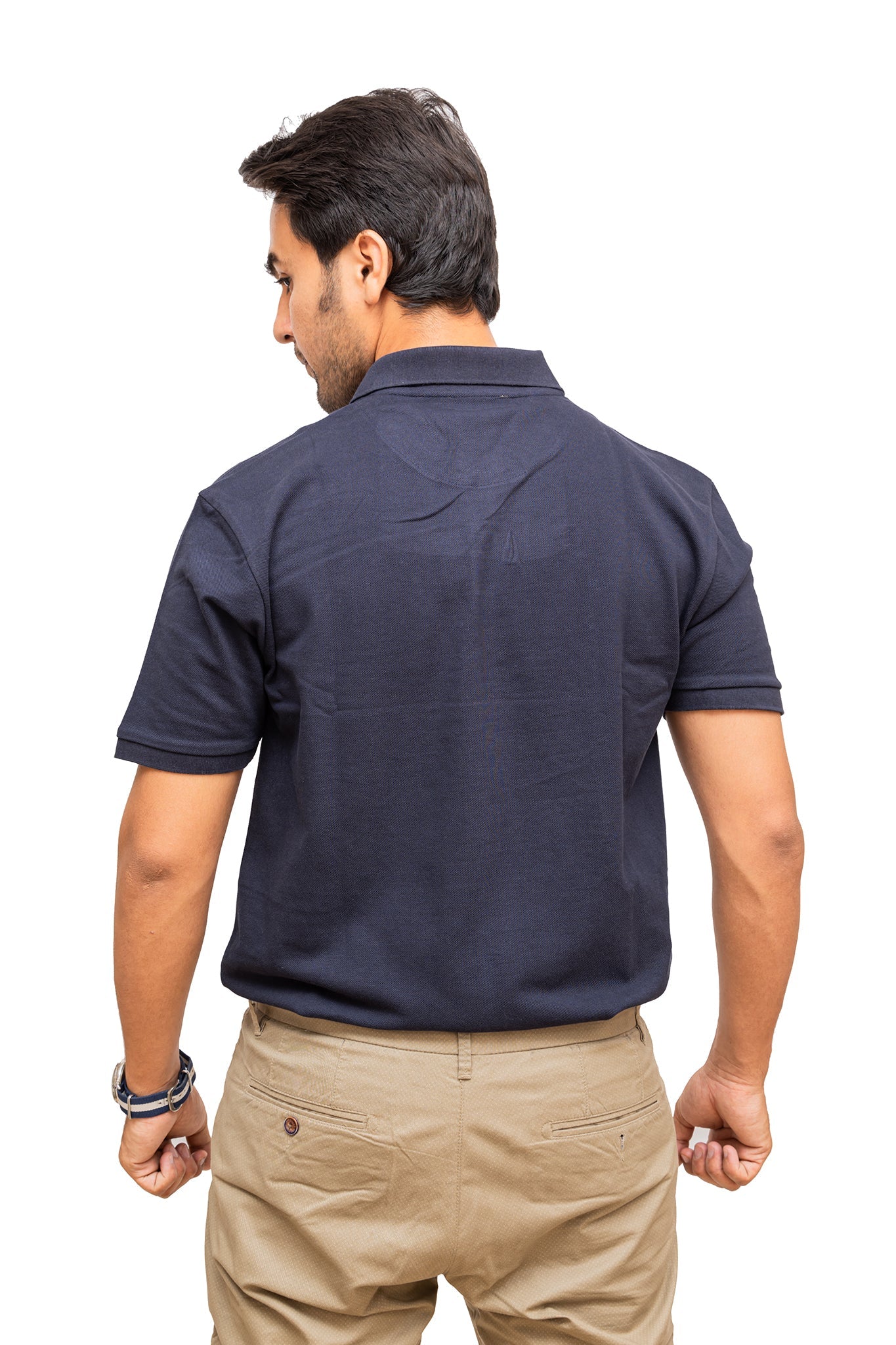 Men's Dark Navy Blue Polo T-shirt 007