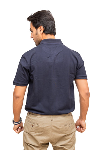 Men's Dark Navy Blue Polo T-shirt 001