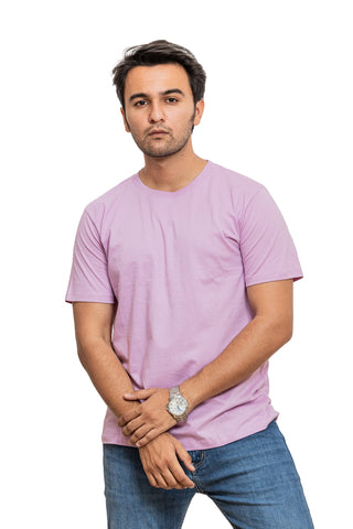 Men's Lilac Dream Plain T-shirt 001