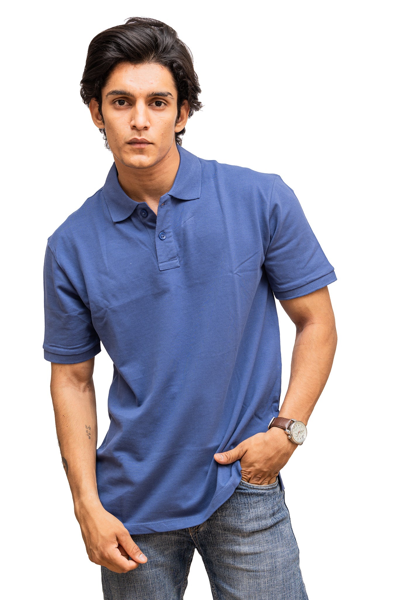 Men's Marlin Blue Polo T-shirt 002