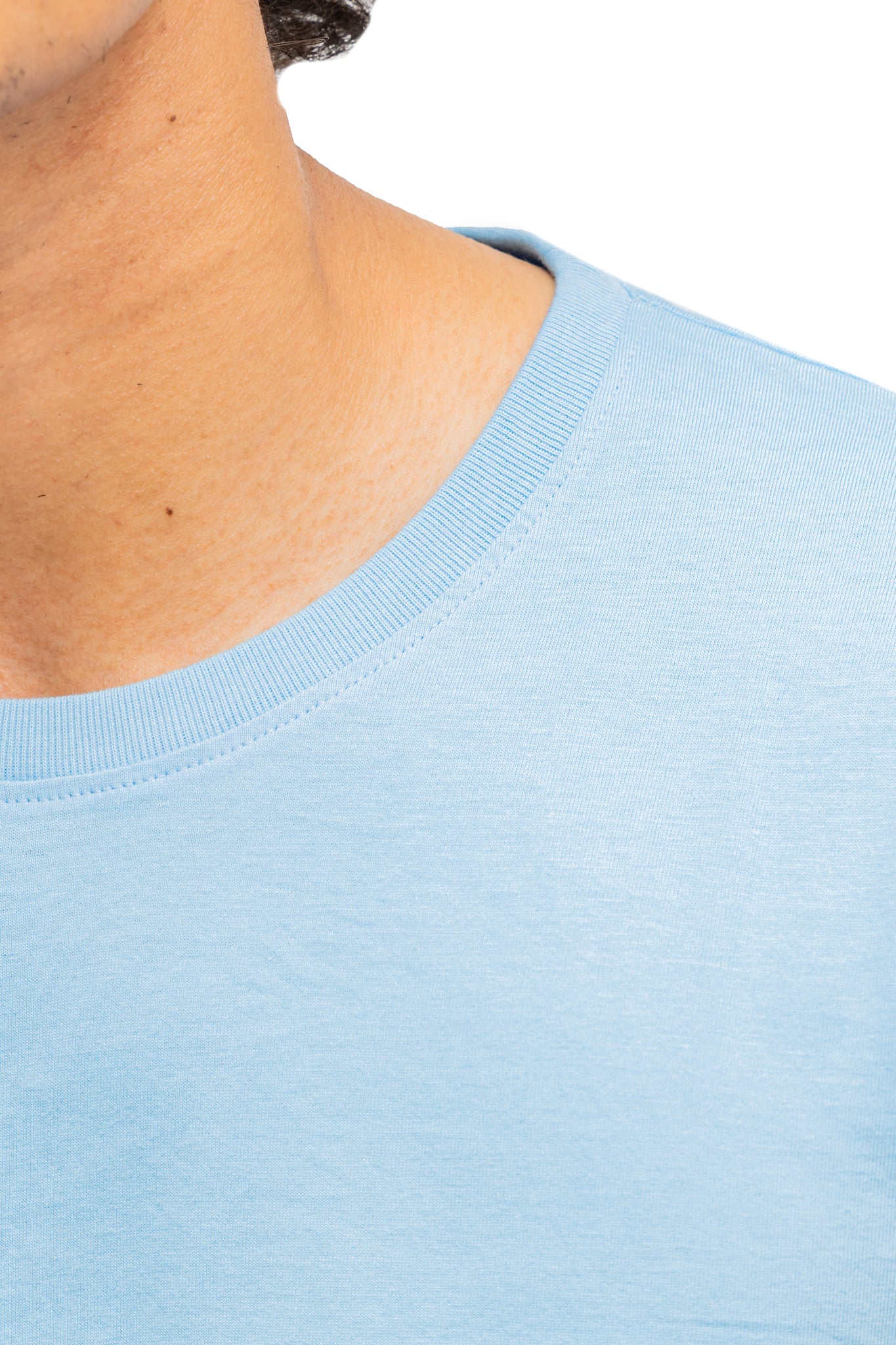 Men's Ocean Blue Serenity Plain T-shirt 006