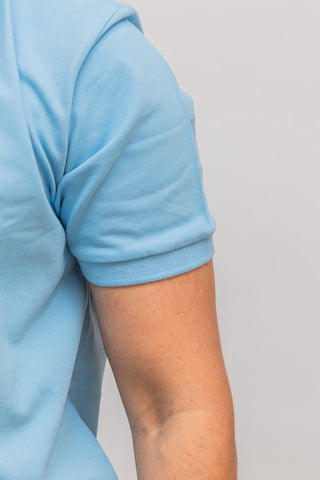 Men's Ocean Blue Serenity Polo T-shirt 001