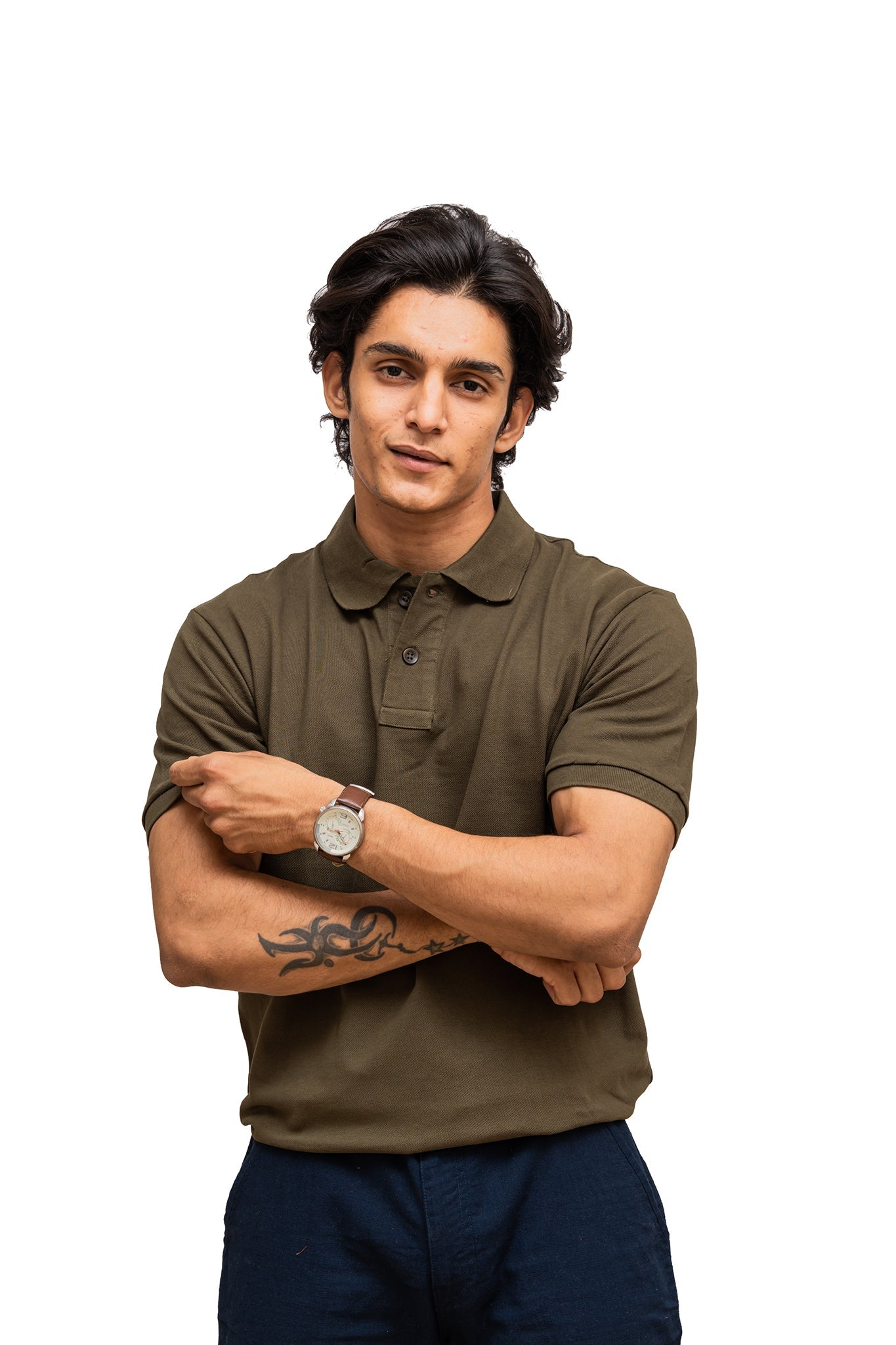 Men's Olive Green Polo T-shirt 003