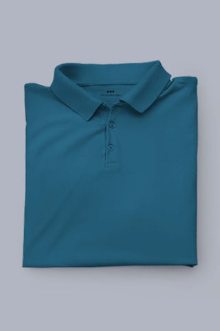 Men's Petrol Blue Polo T-shirt 001