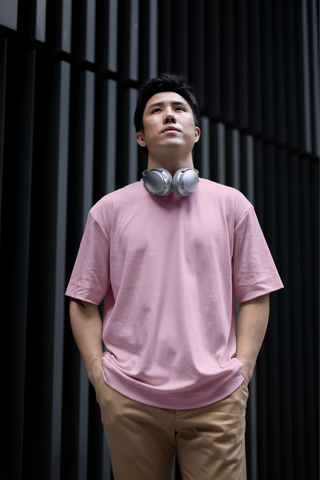 Men's Soft Pink Bliss Oversized T-shirt 001