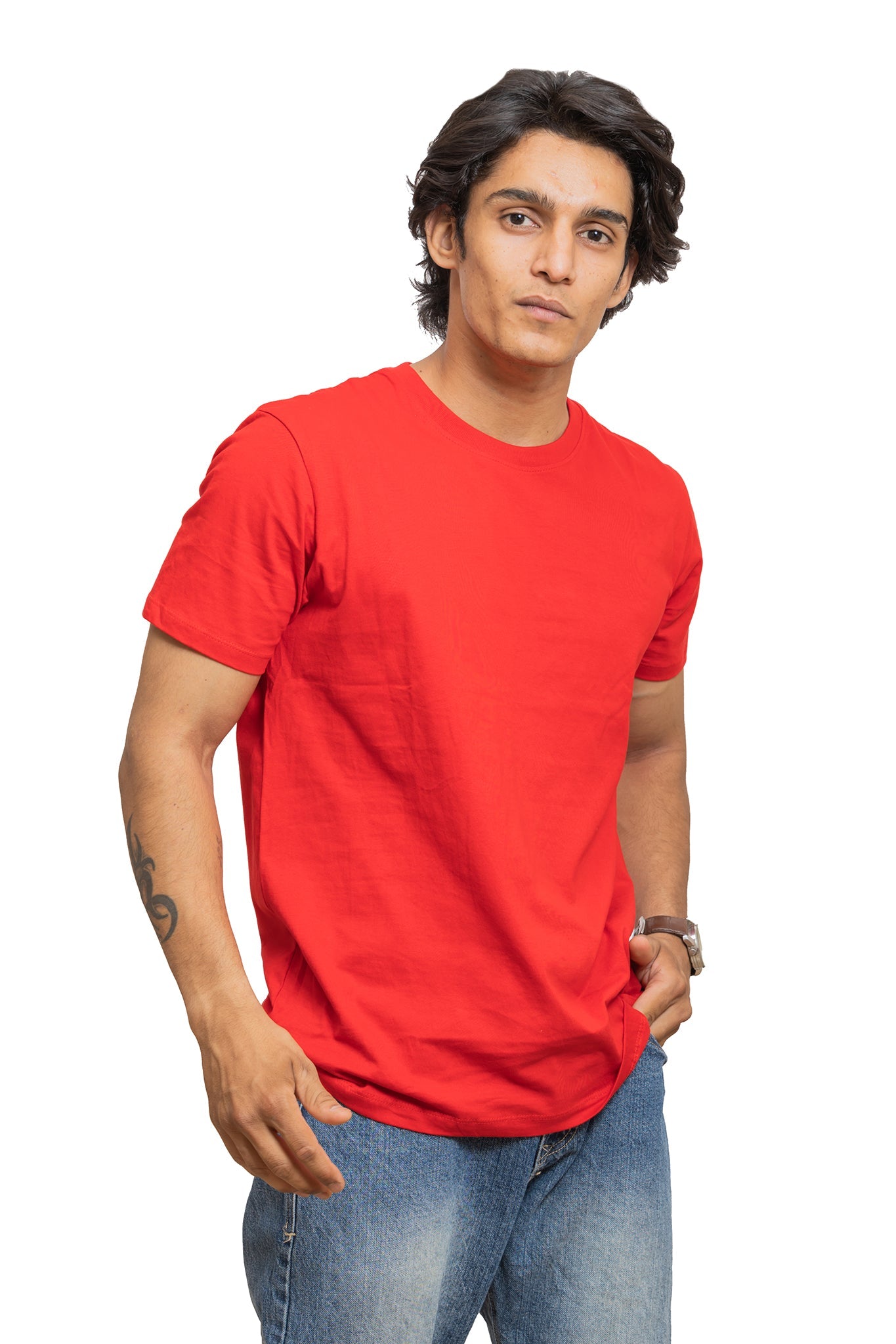 Men's Red Passion Plain T-shirt 003