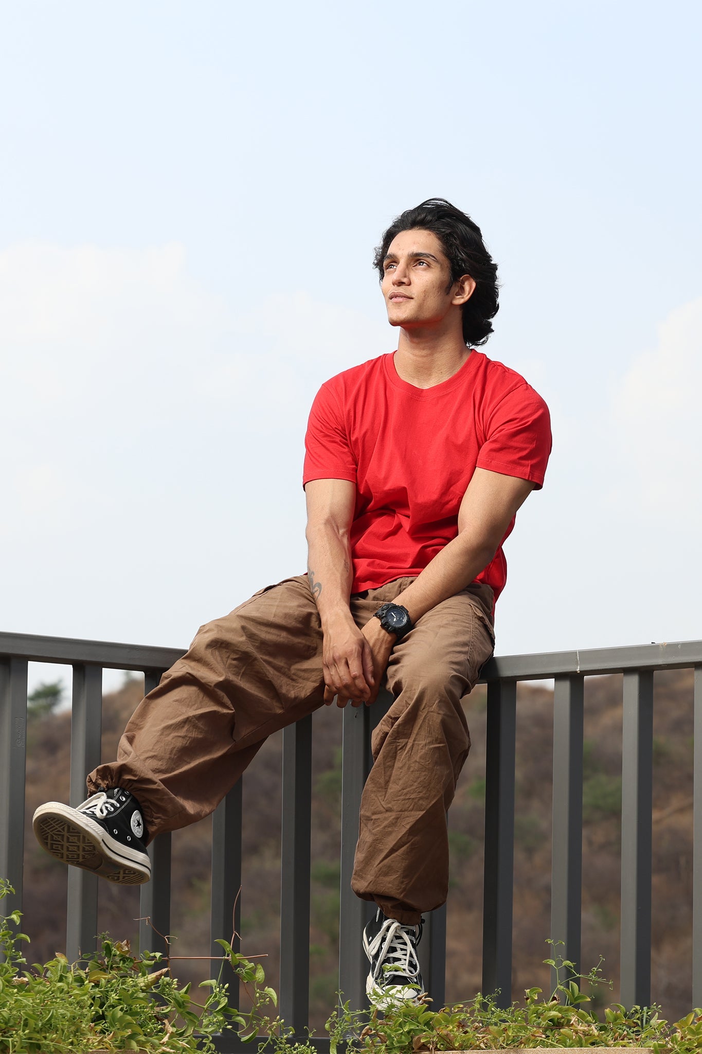 Men's Red Passion Plain T-shirt 008