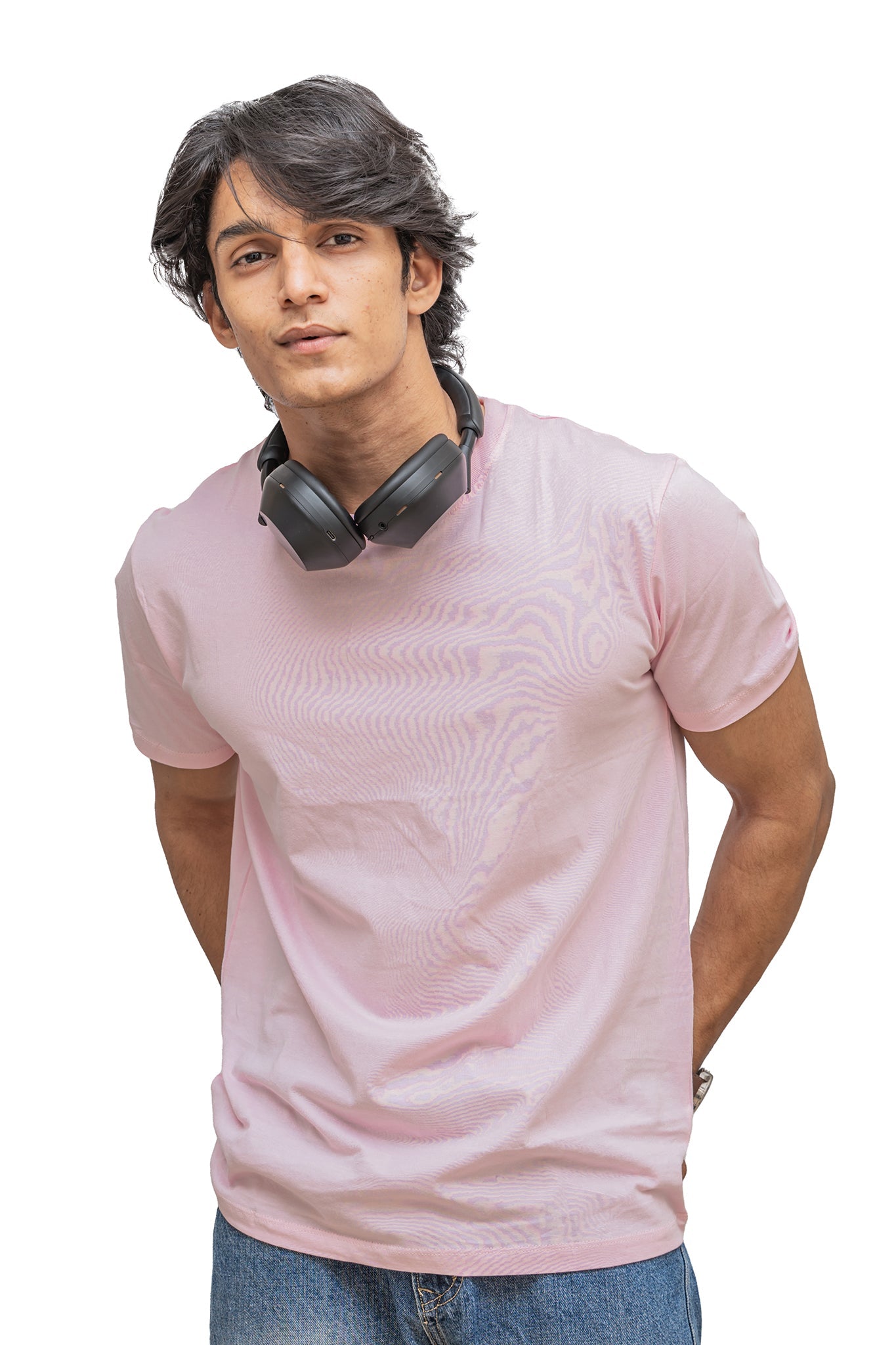 Men's Soft Pink Bliss Plain T-shirt 002