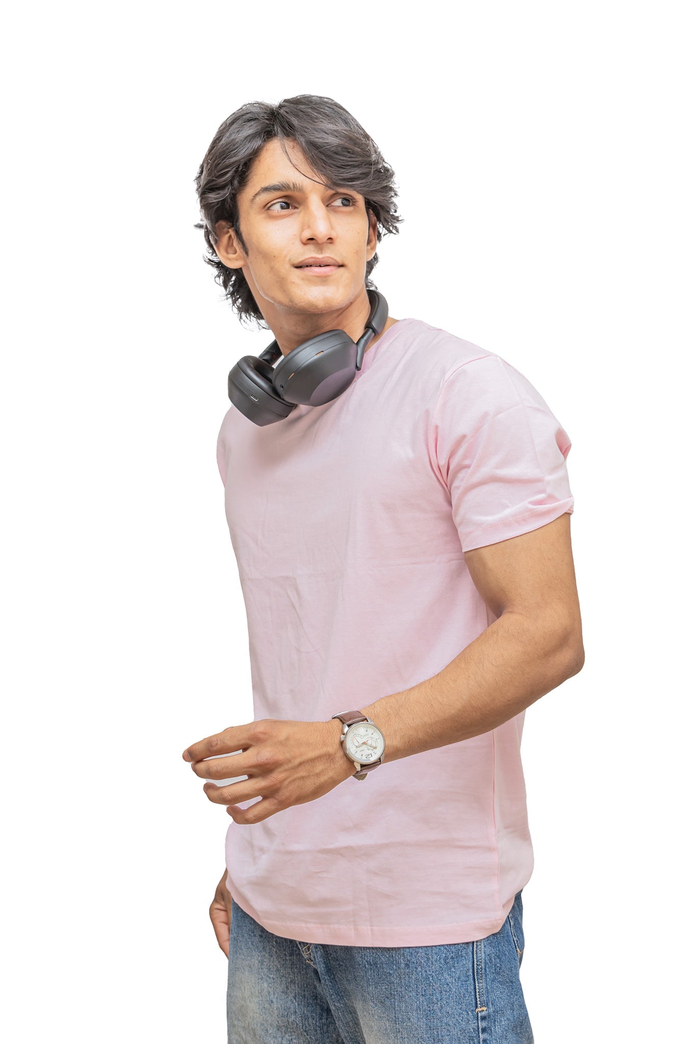 Men's Soft Pink Bliss Plain T-shirt 003