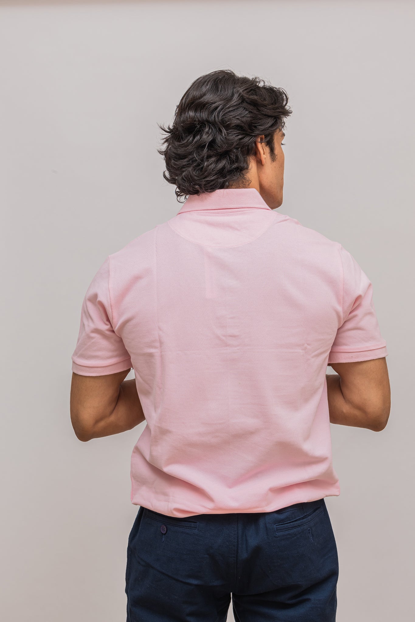 Men's Soft Pink Bliss Polo T-shirt 008