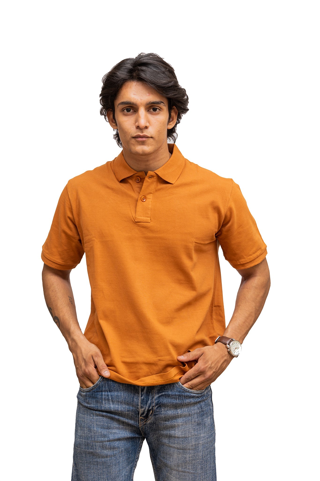 Men's Umber Earthy Polo T-shirt 002