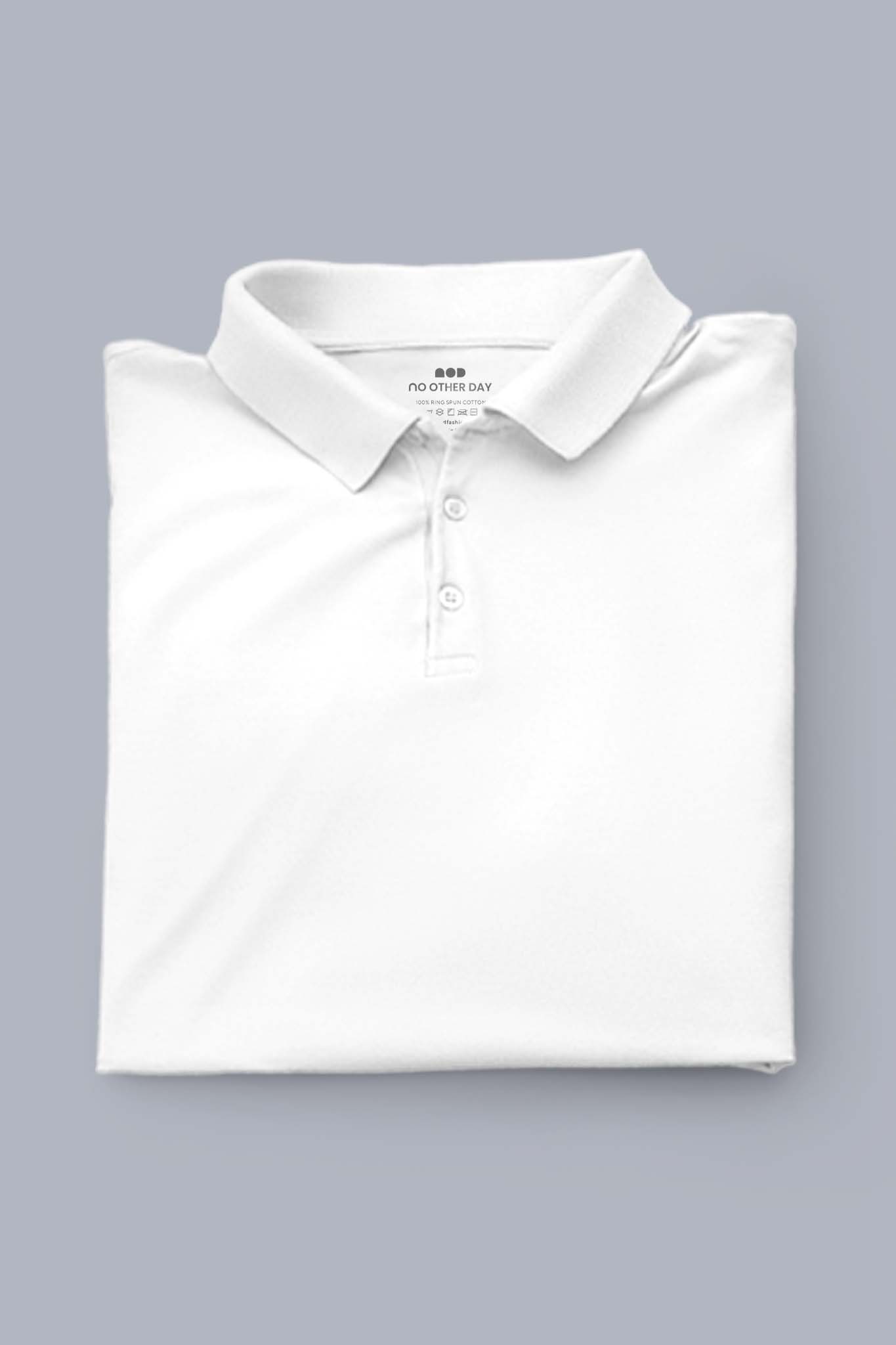 Men's White Elegance Polo T-shirt 006