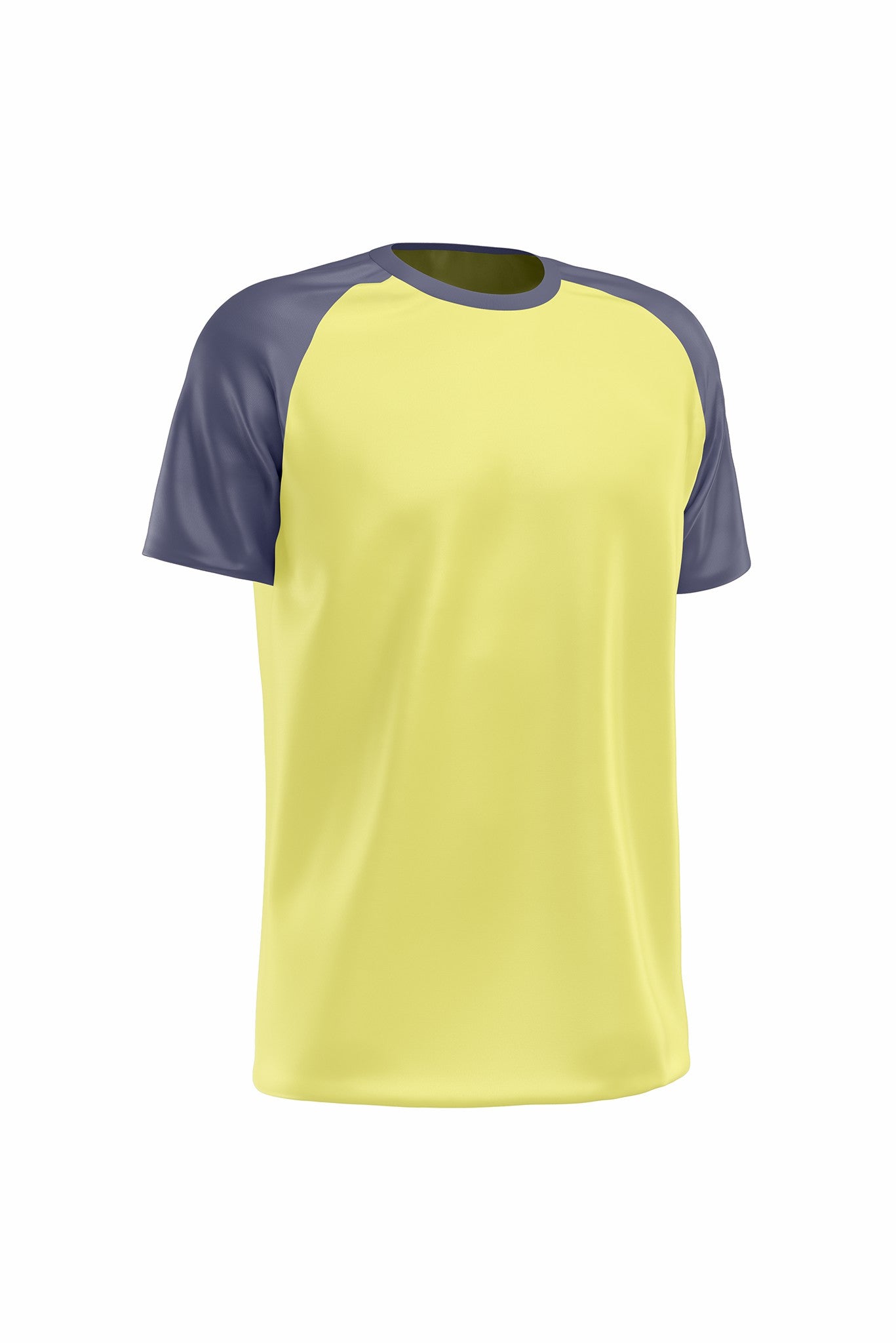 Men's Yellow - Navy Heather Raglan T-shirt 001