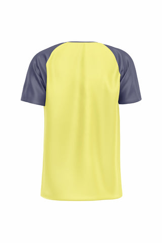 Men's Yellow - Navy Heather Raglan T-shirt 001