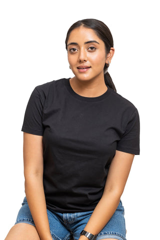 Women's Black Panther Plain T-shirt 001