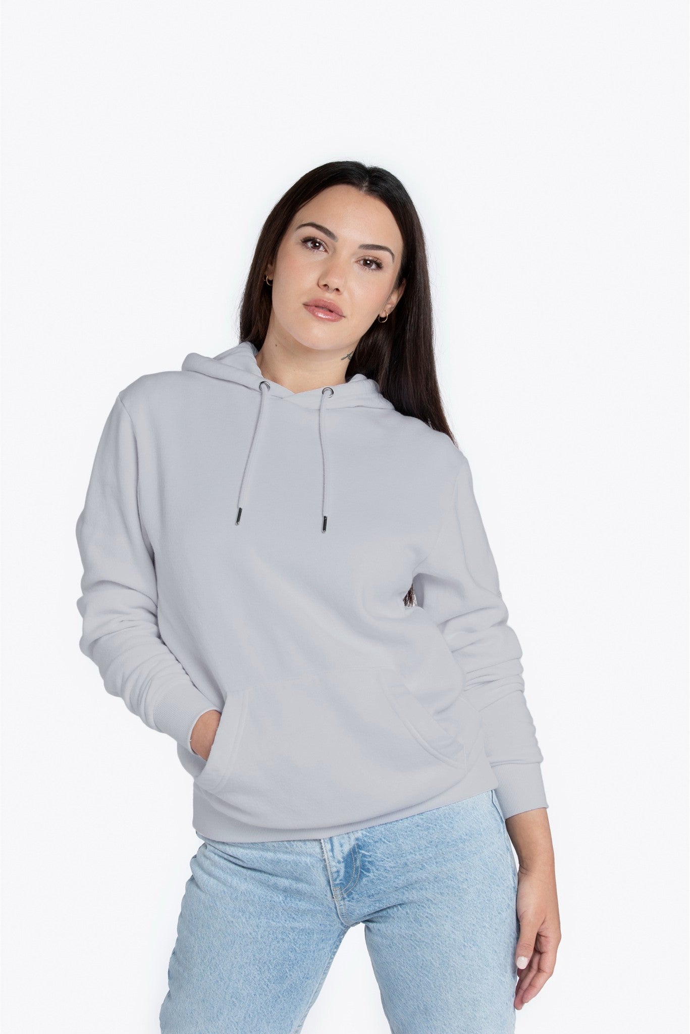 Women's Grey Heather Mist Hoodie 001