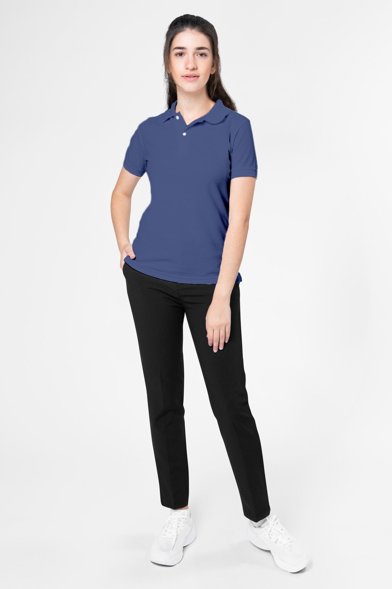 Women's Marlin Blue Polo T-shirt 003