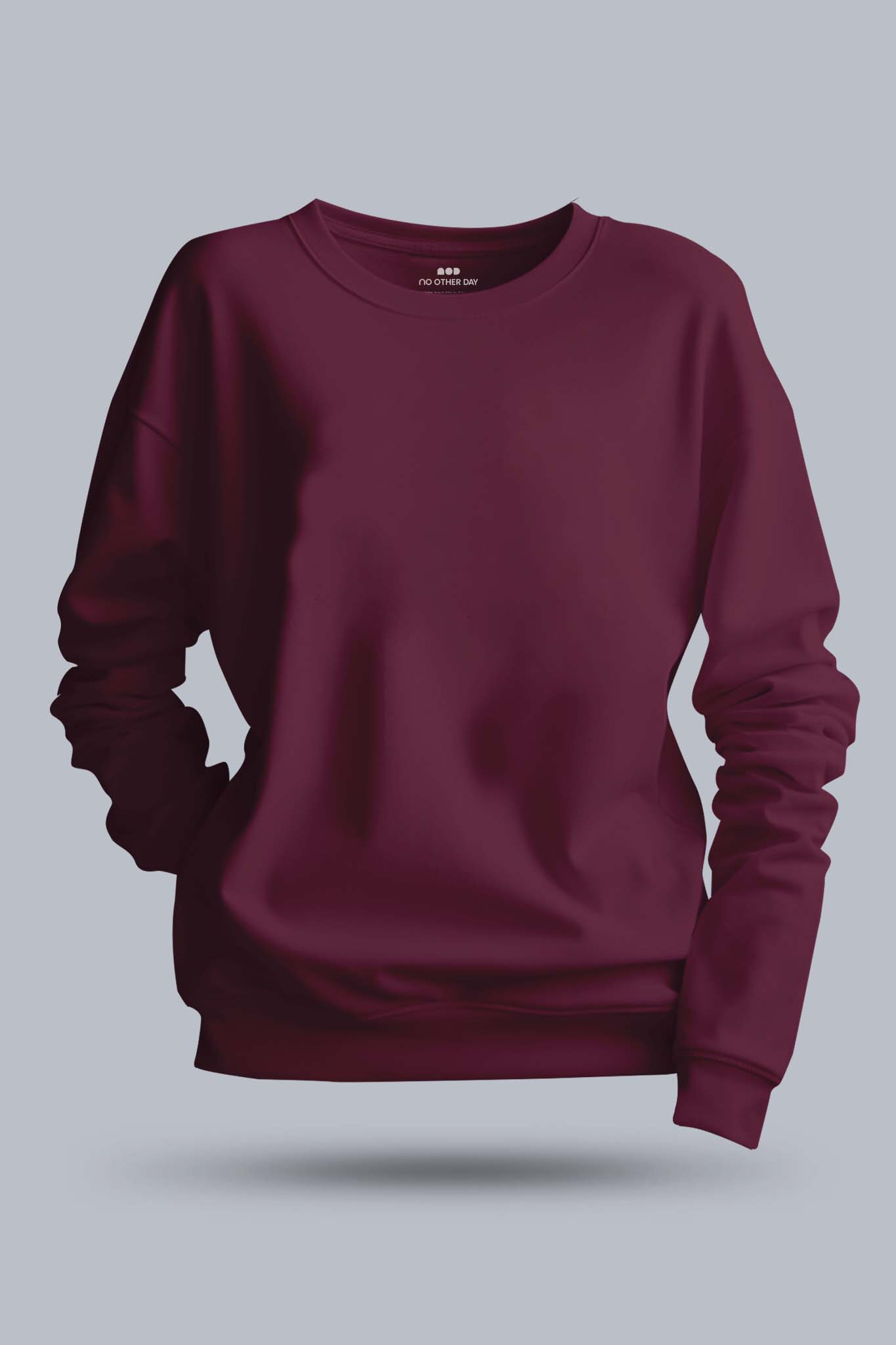 Women's Maroon Wine Sweatshirt 007